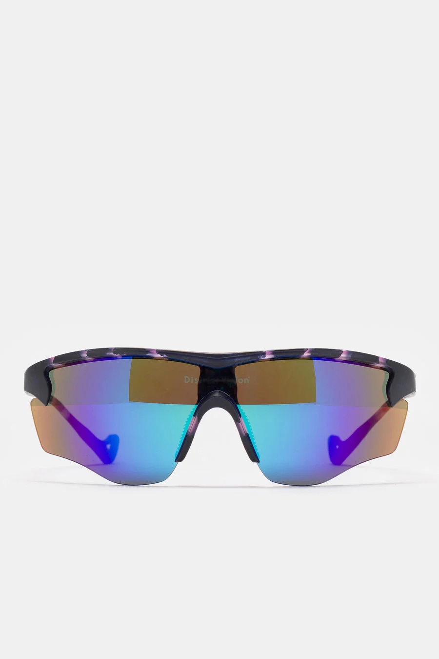 Junya Racer Sunglasses in Navy Pink Mosaic/D+ Blue Mirror - 1