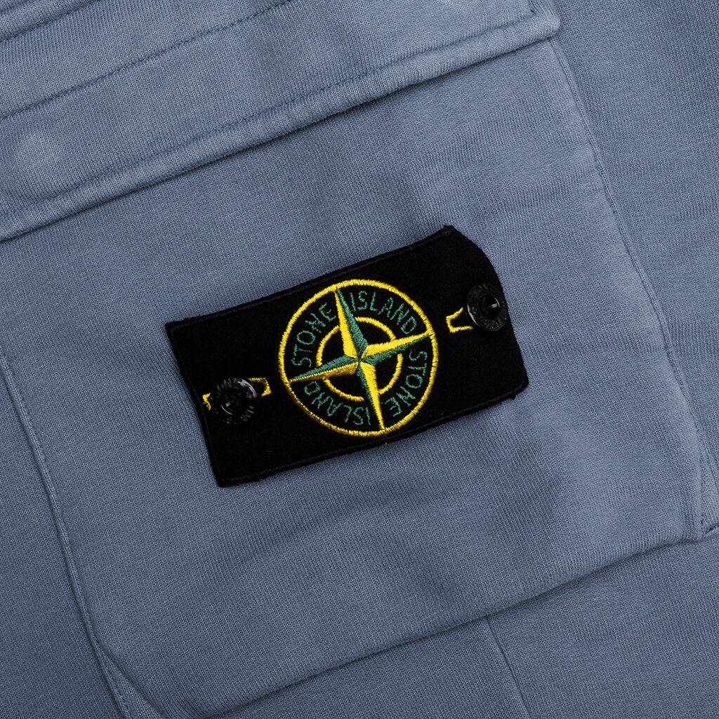 BRUSHED CARGO FLEECE PANTS - AVIO BLUE - 3