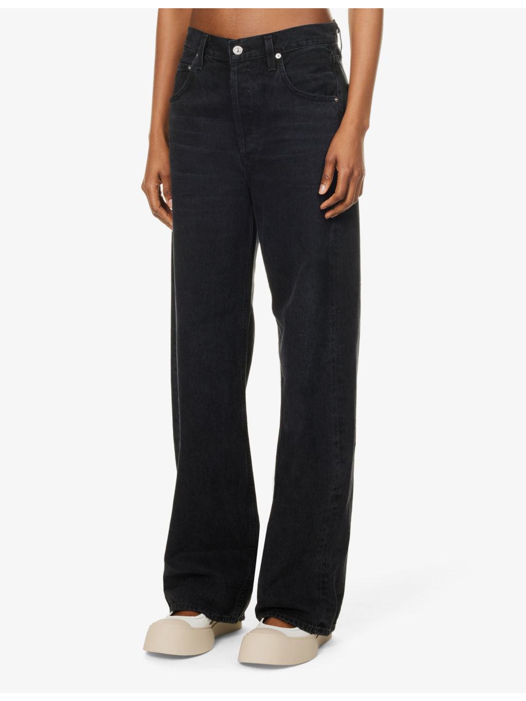 Ayla wide-leg mid-rise organic-cotton jeans - 3