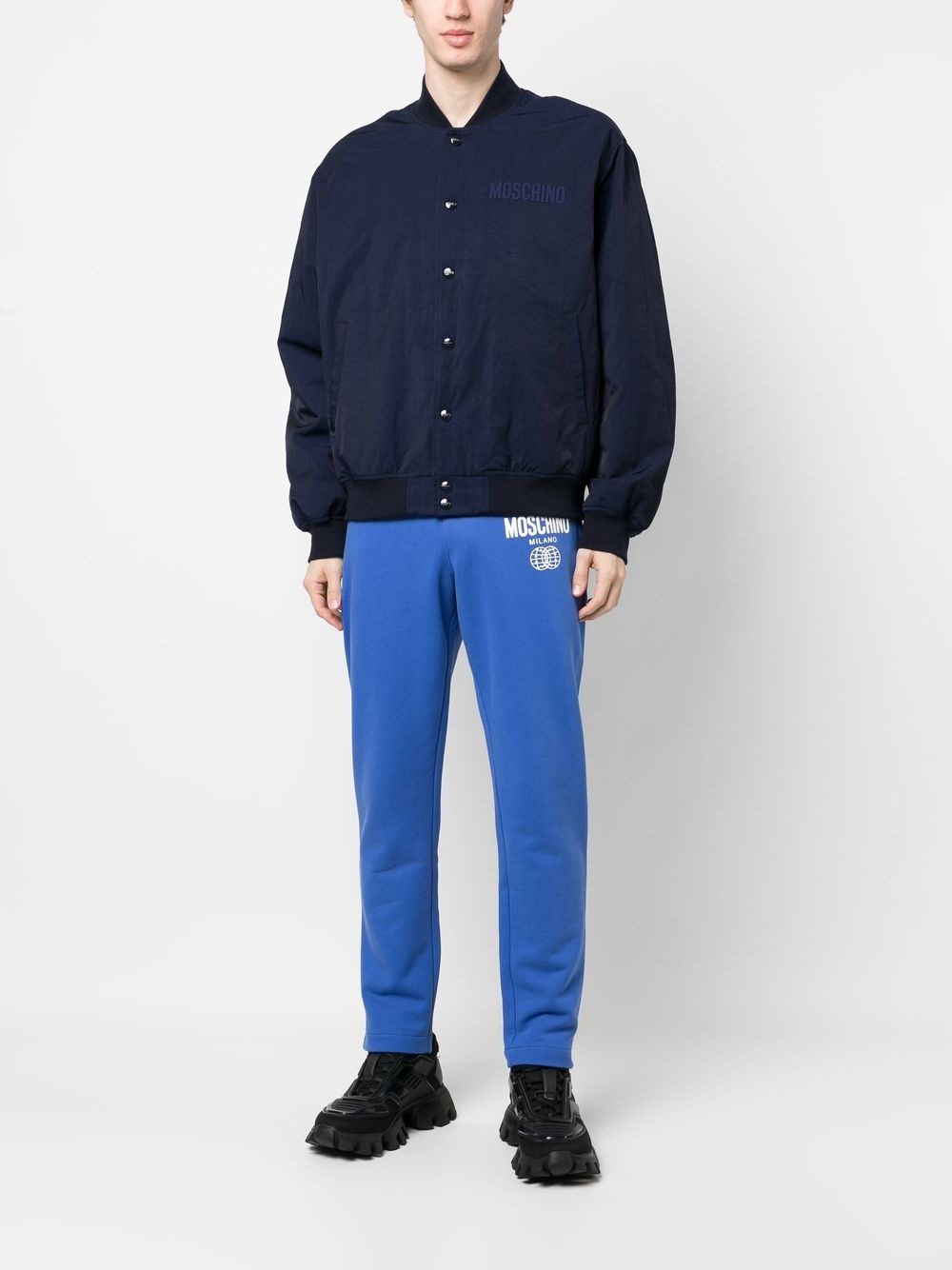 logo-print organic-cotton track pants - 2