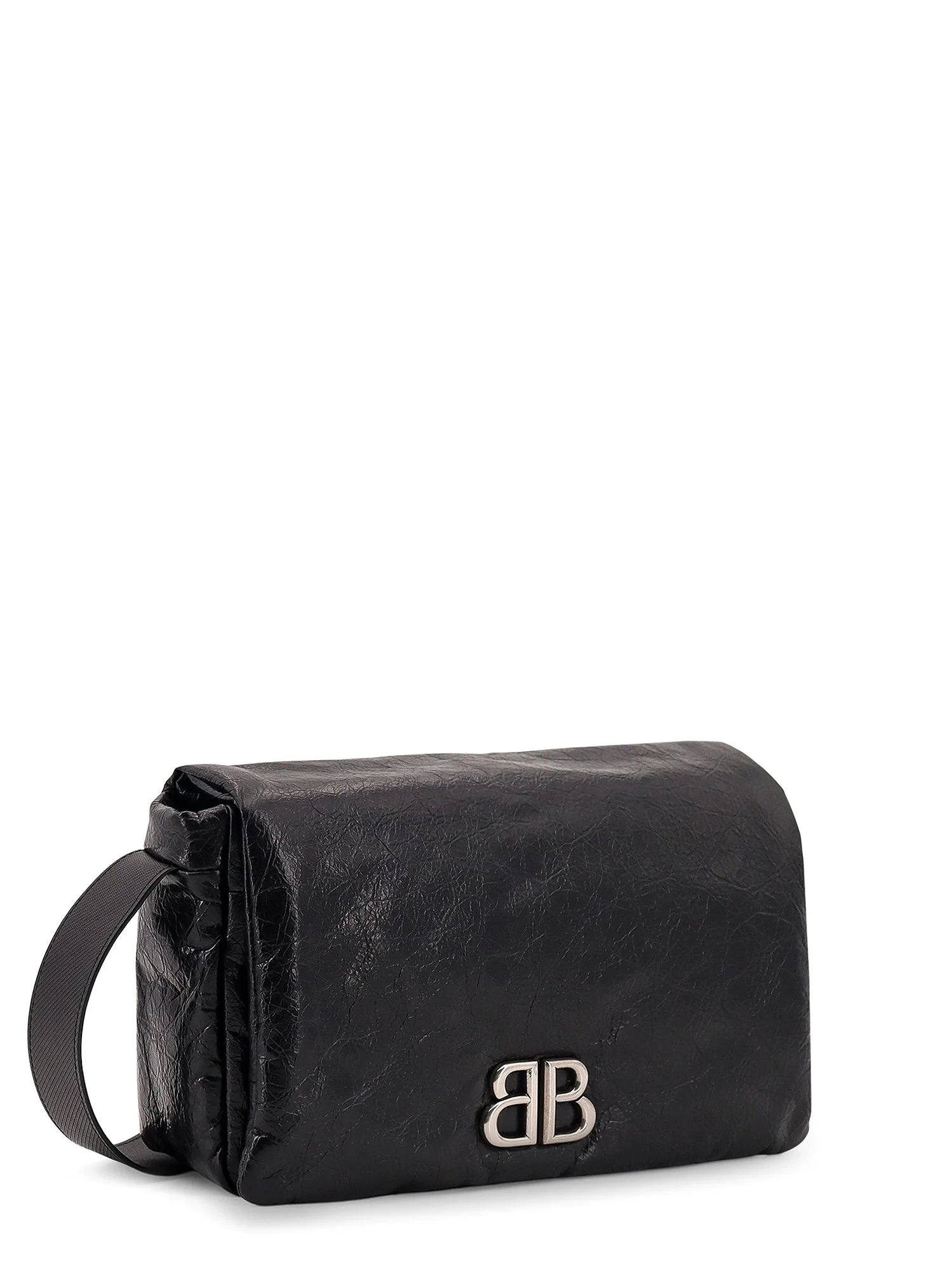 ★BALENCIAGA★ Small Monaco Crossbody Black 8066302ABCI1000 BALENCIAGA MONACO Flap Messenger S Shoulder Bag