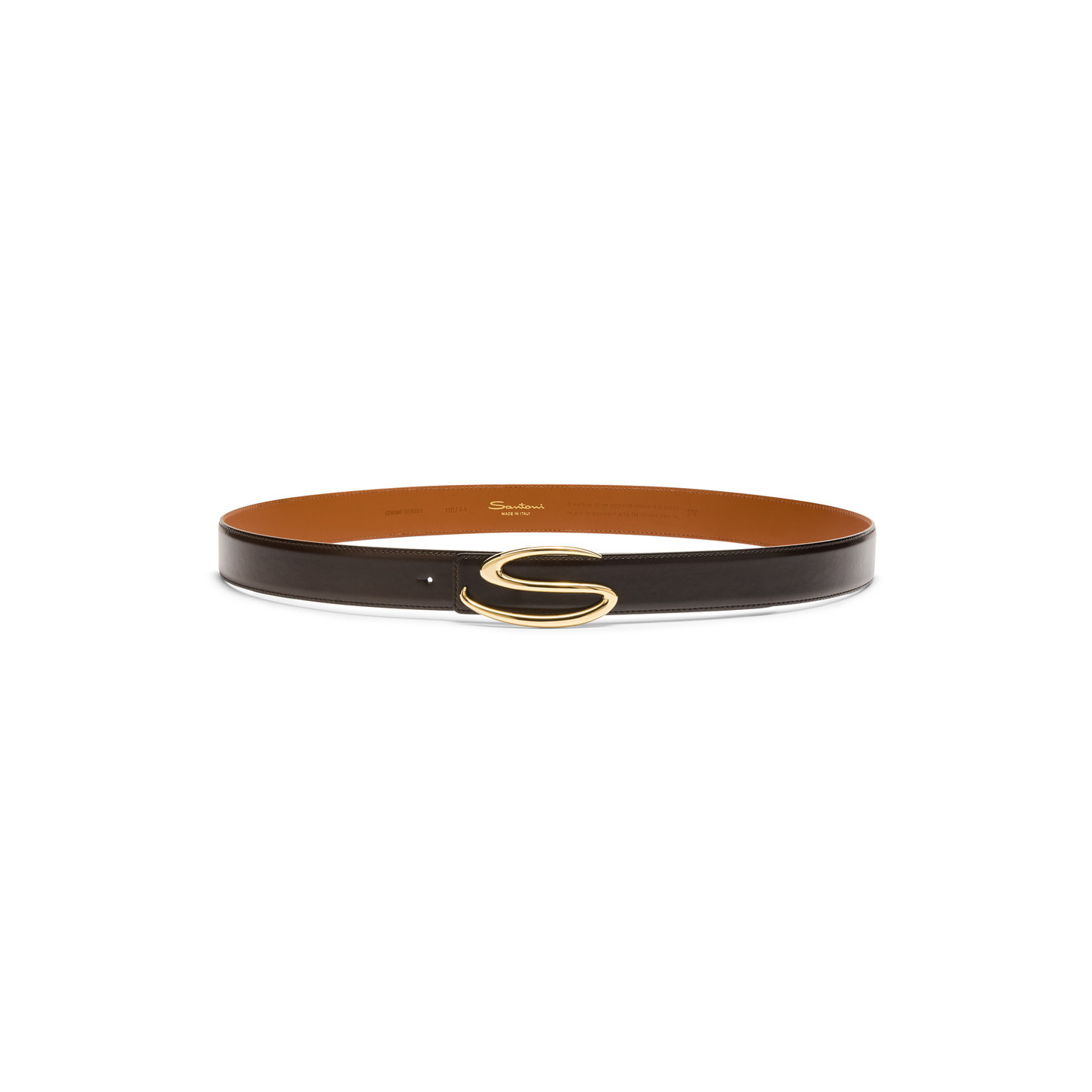 Brown leather belt strap - 3