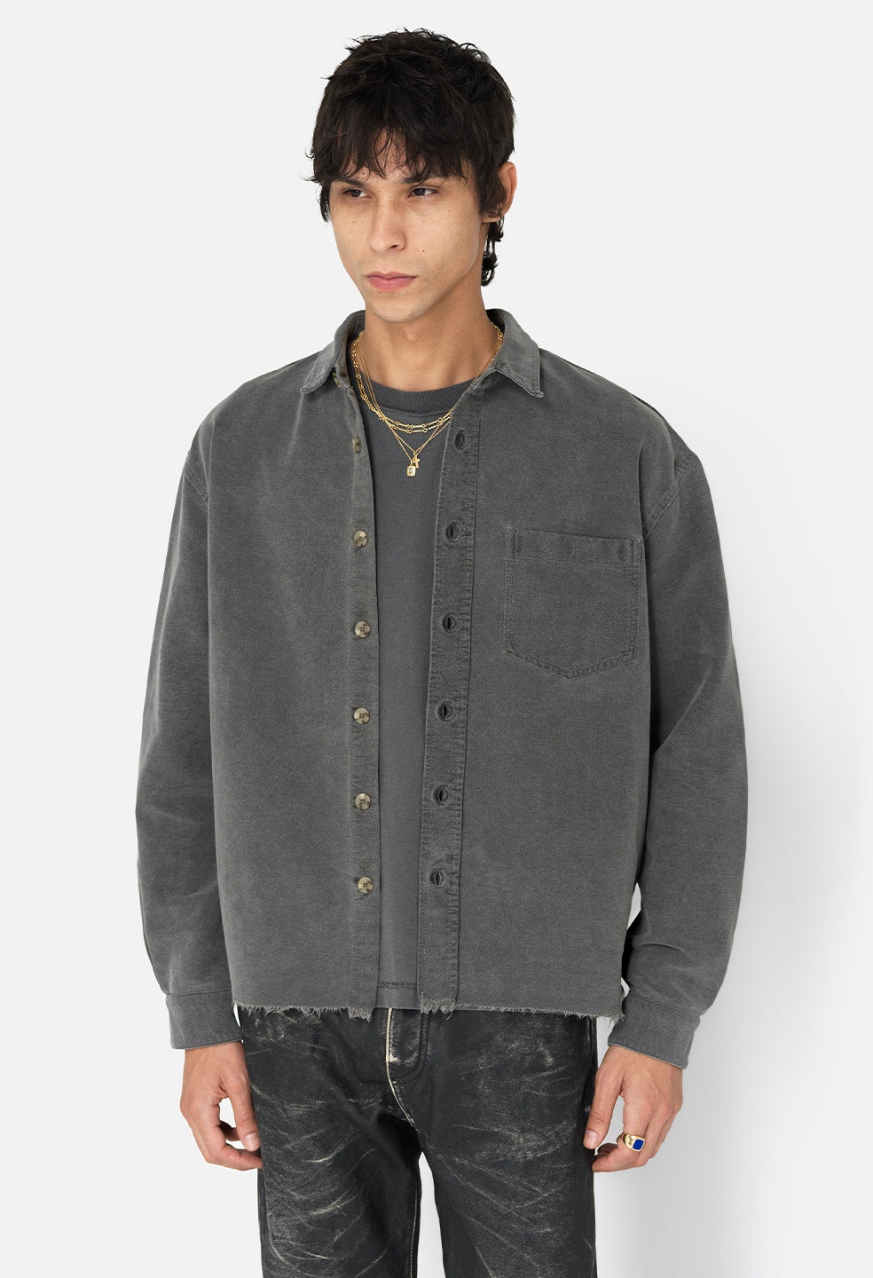 SOLID HEMI OVERSIZED SHIRT - 2