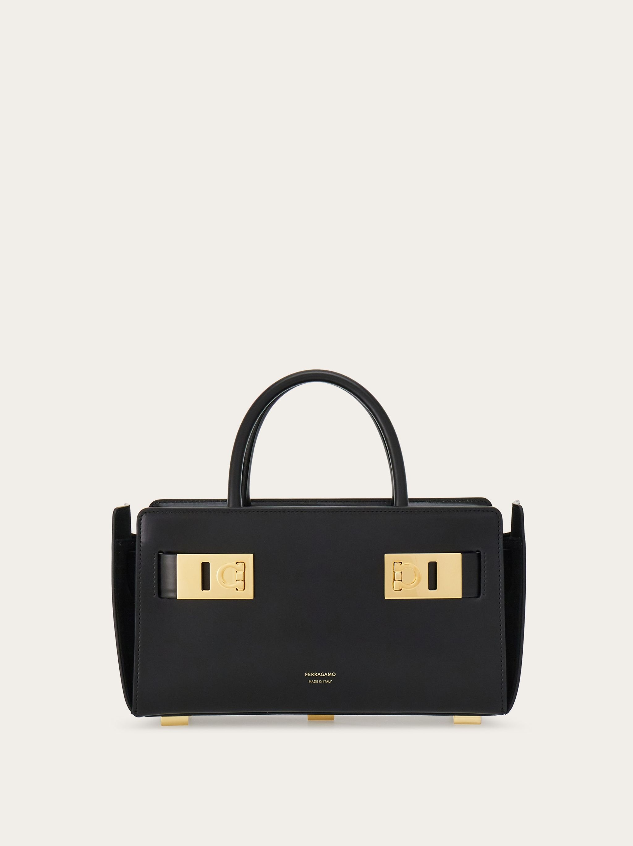 FERRAGAMO Tote bag with Gancini buckles (S) | REVERSIBLE
