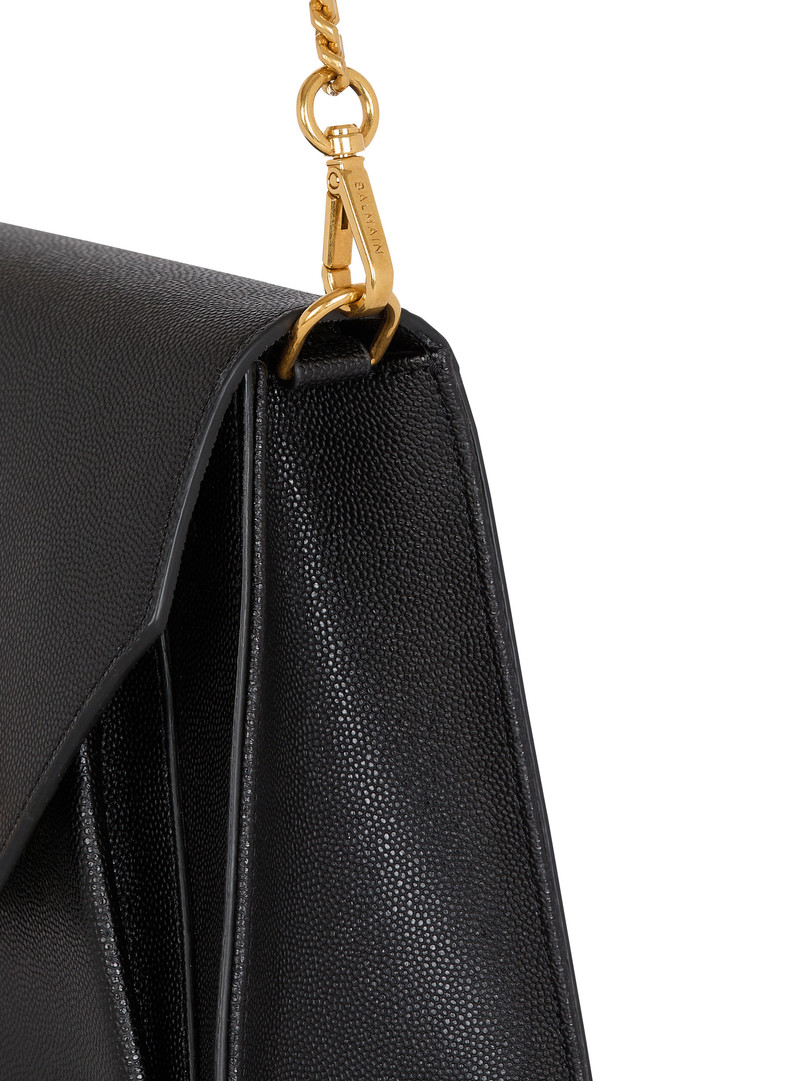 Emblème Flap grained calfskin bag 5