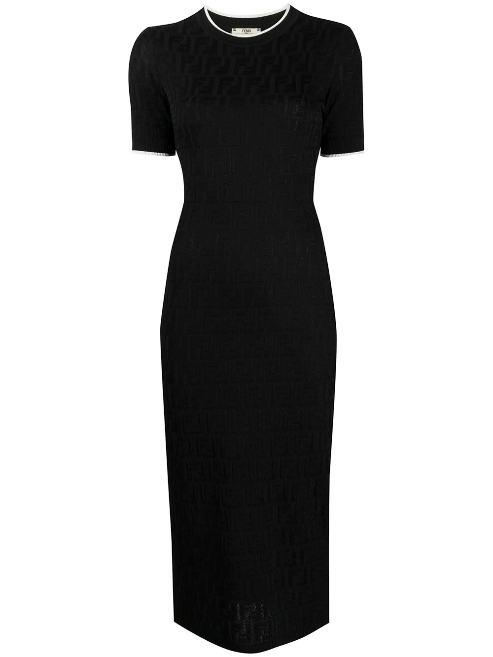 FF intarsia-knit midi dress - 1