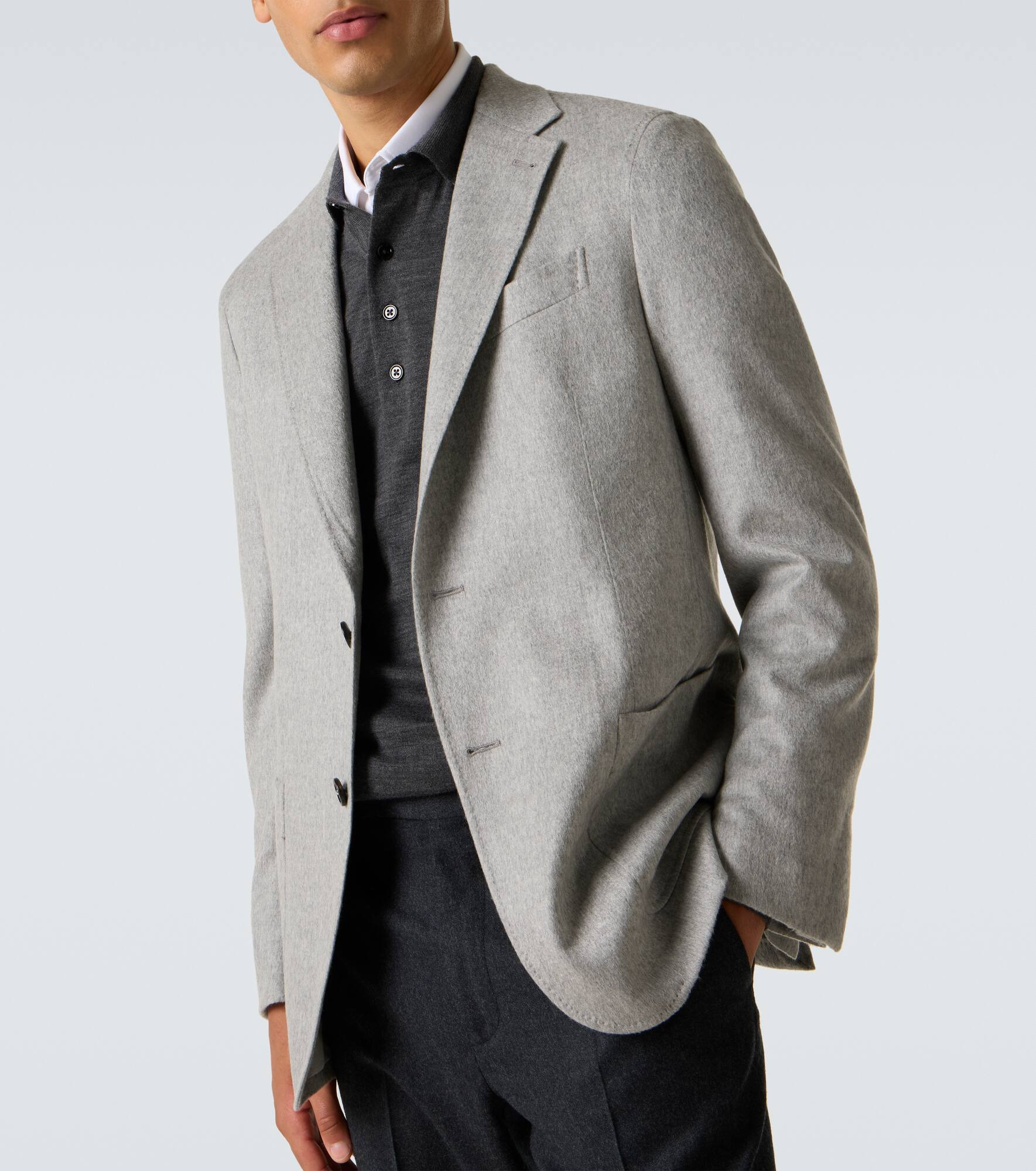 Layered cashmere blazer - 5