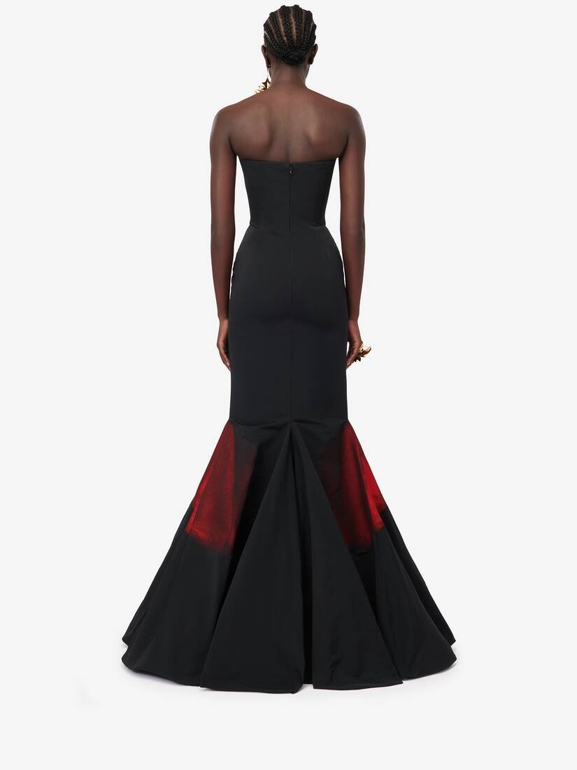 Women's Ghost Orchid Evening Dress in Black/red - 4