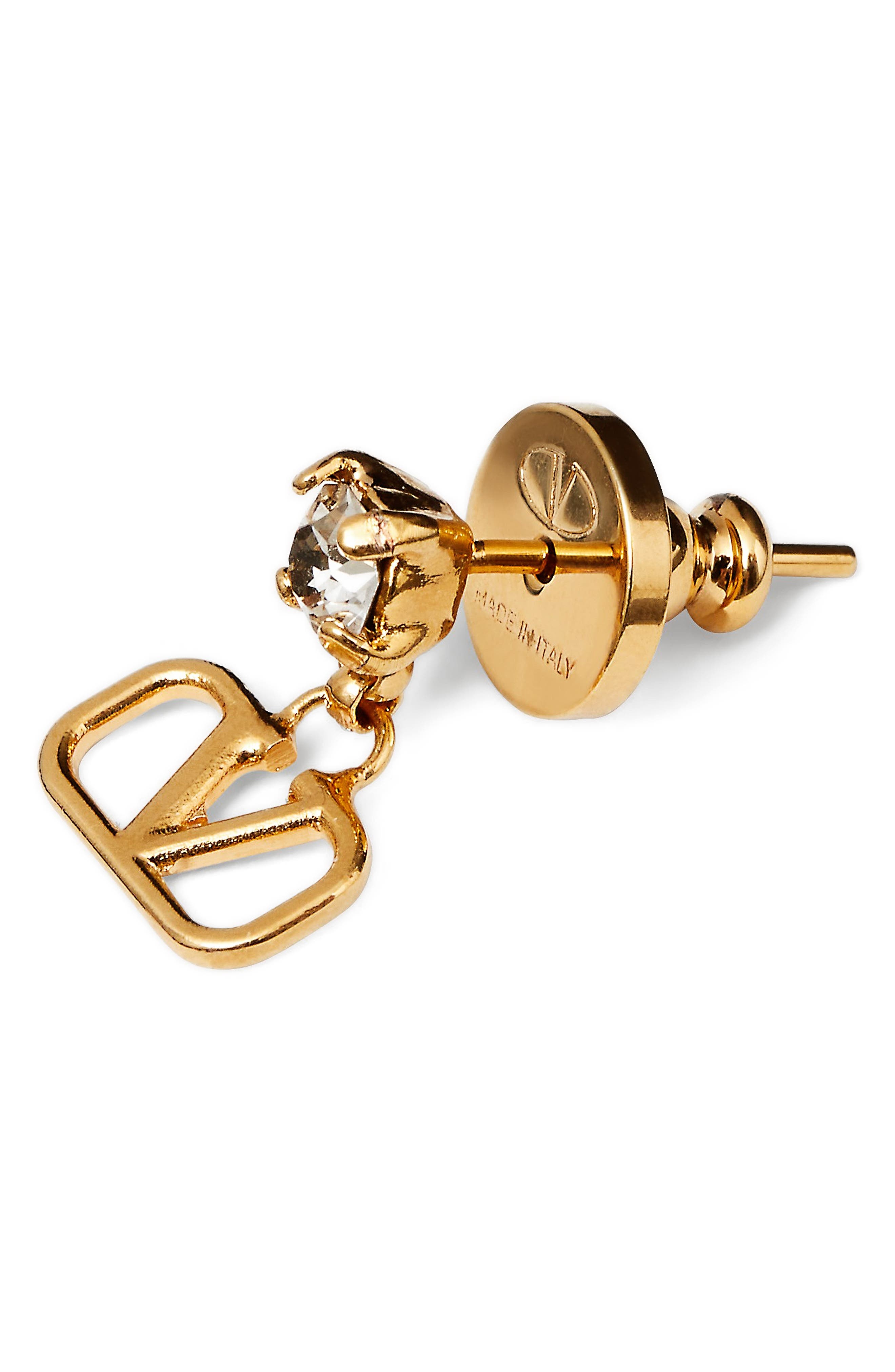 Valentino Garavani Valentino VLOGO Pendant Stud Earrings in Gold Silver at Nordstrom - 5