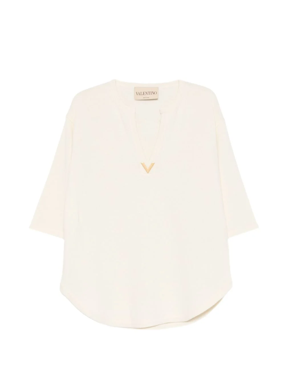 logo-appliqué knitted blouse - 1