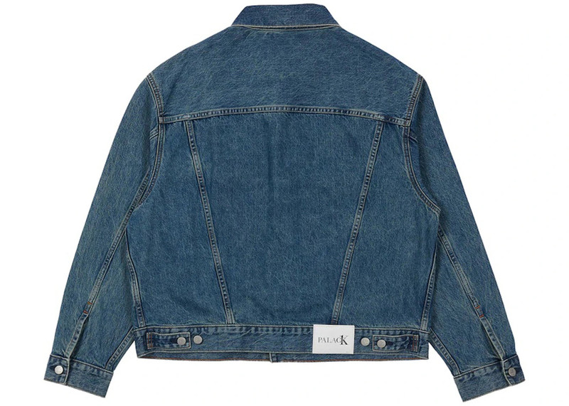 PALACE Palace CK1 Relaxed Trucker Denim Jacket Tinted Sandstone Indigo outlook