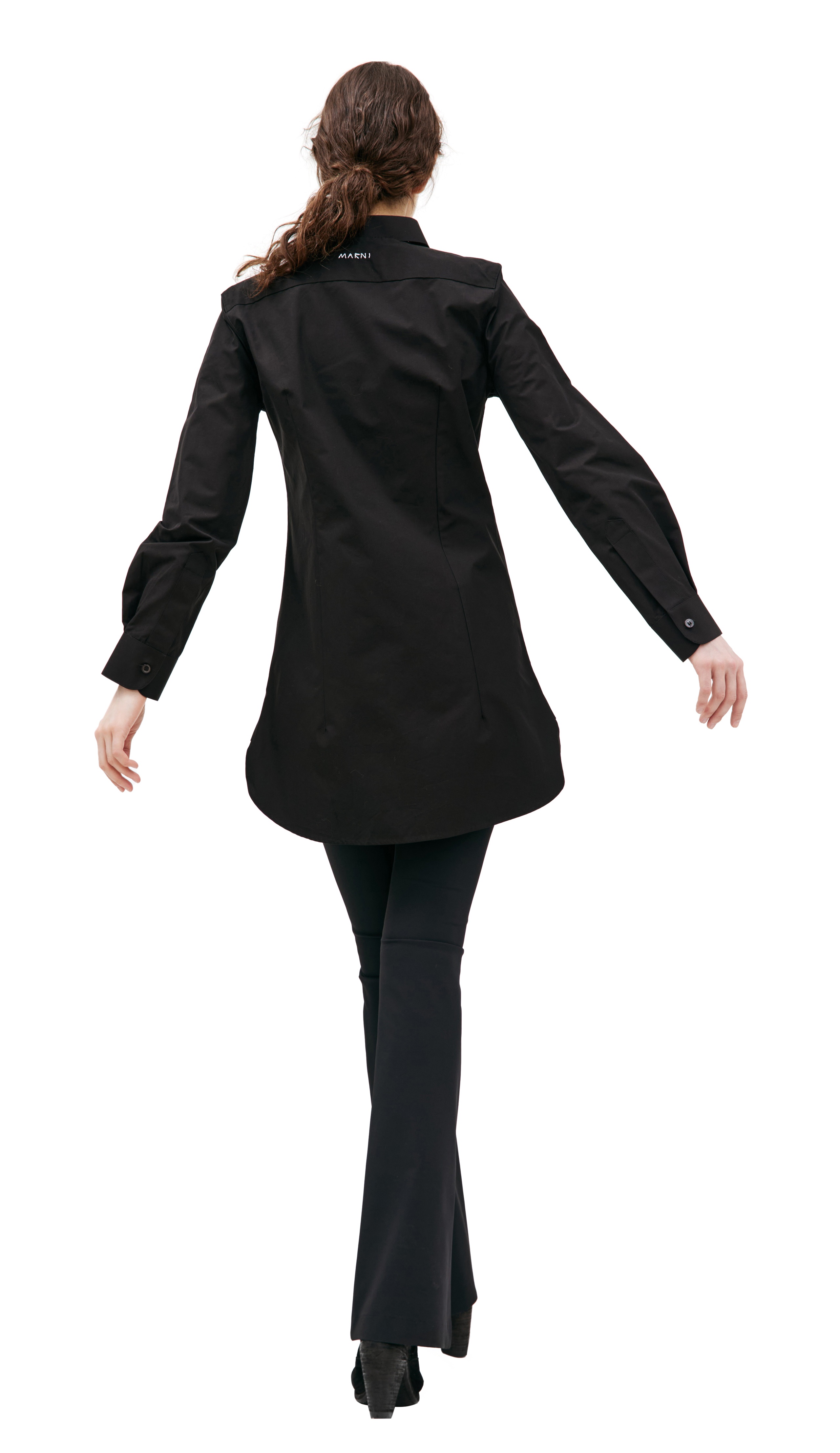 BLACK COTTON SHIRT - 2