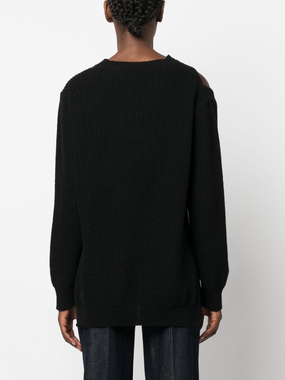 cut-out long-sleeve jumper - 4