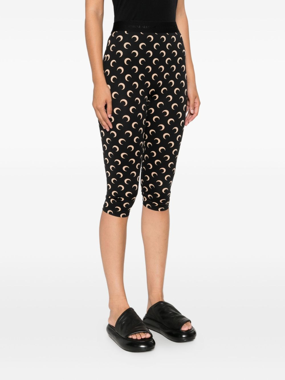 crescent moon-print trousers - 3