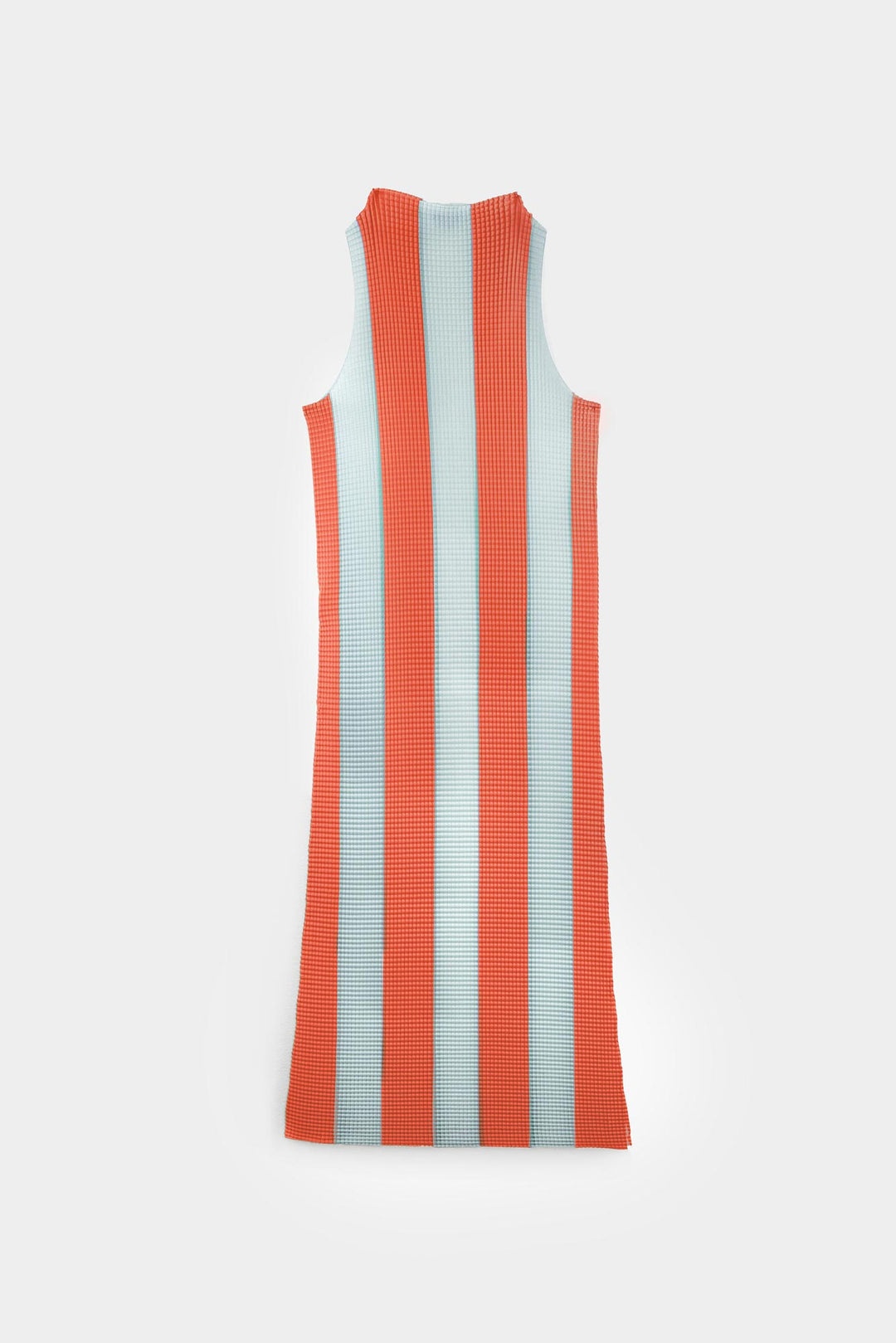 PLEATED TANK DRESS / red & blue stripes - 4