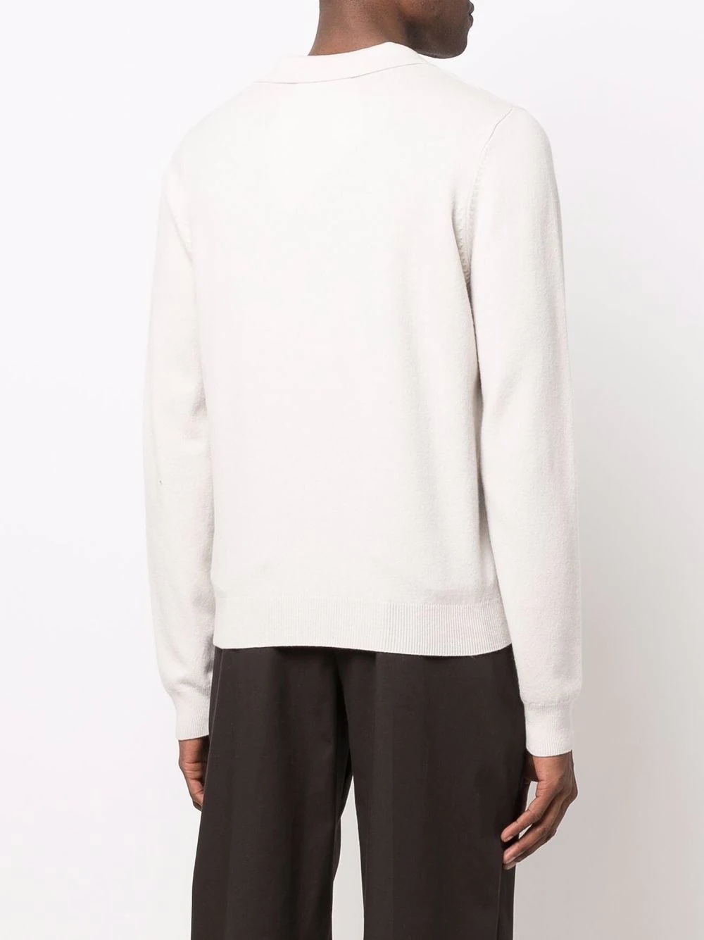 polo-collar cashmere-blend jumper - 5