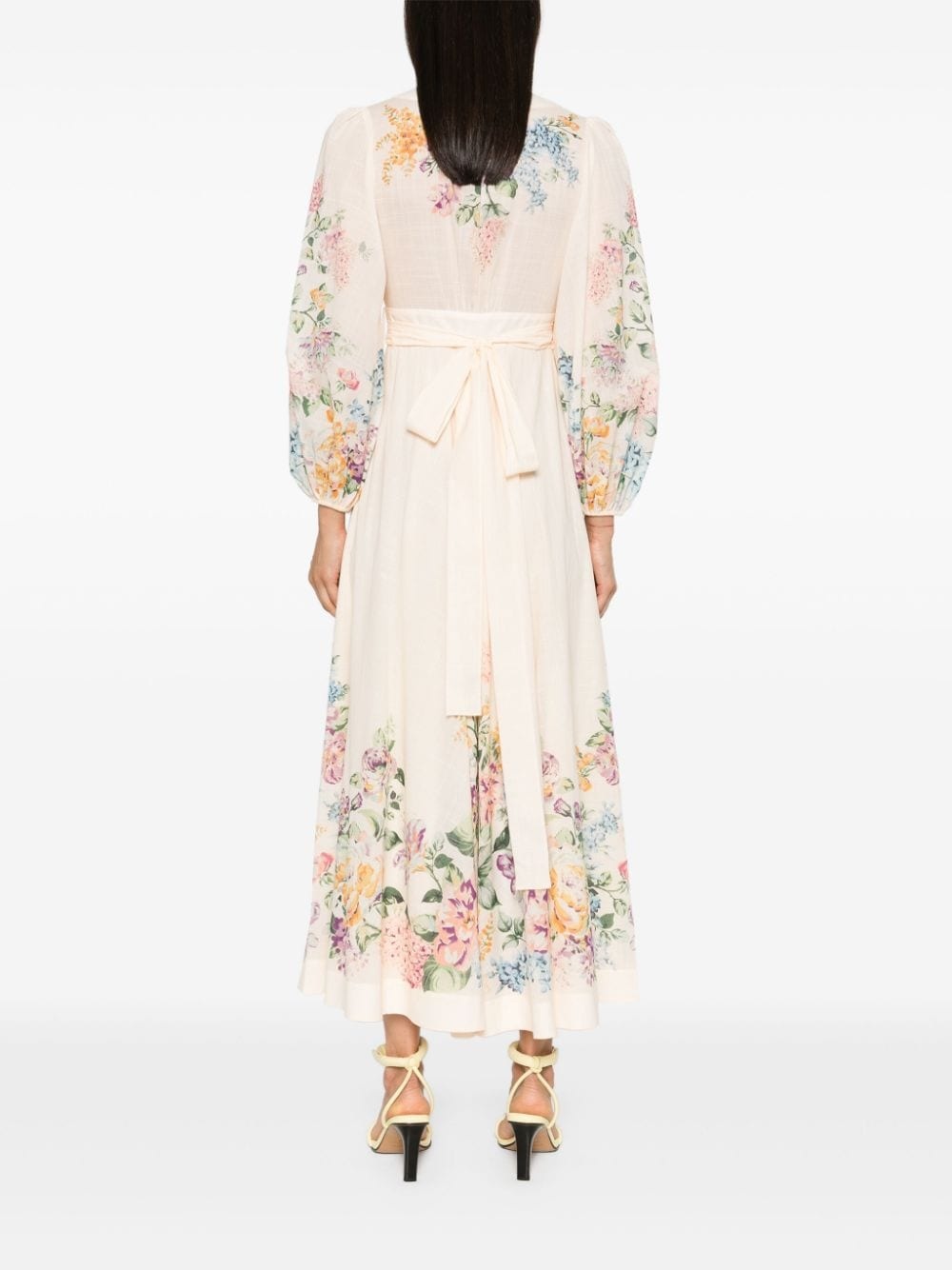 Zimmermann HALLIDAY MIDI WRAP DRESS WITH POCKETS