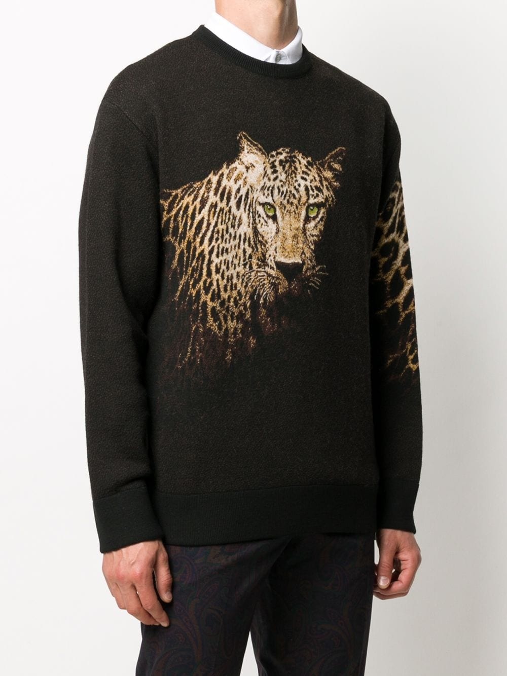 leopard intarsia jumper  - 3