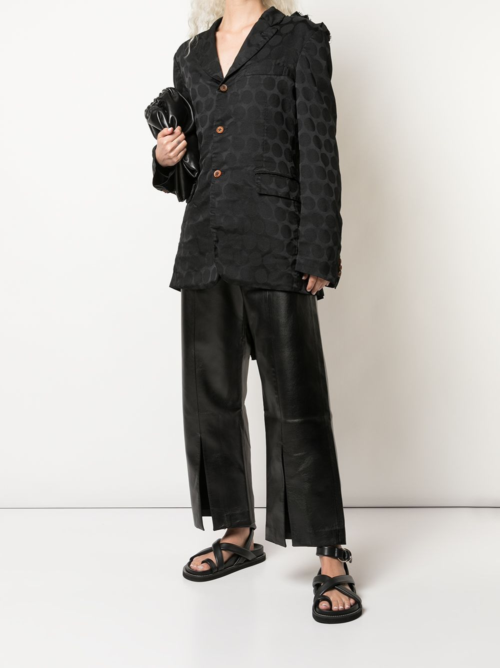 ruffle-detail blazer - 3