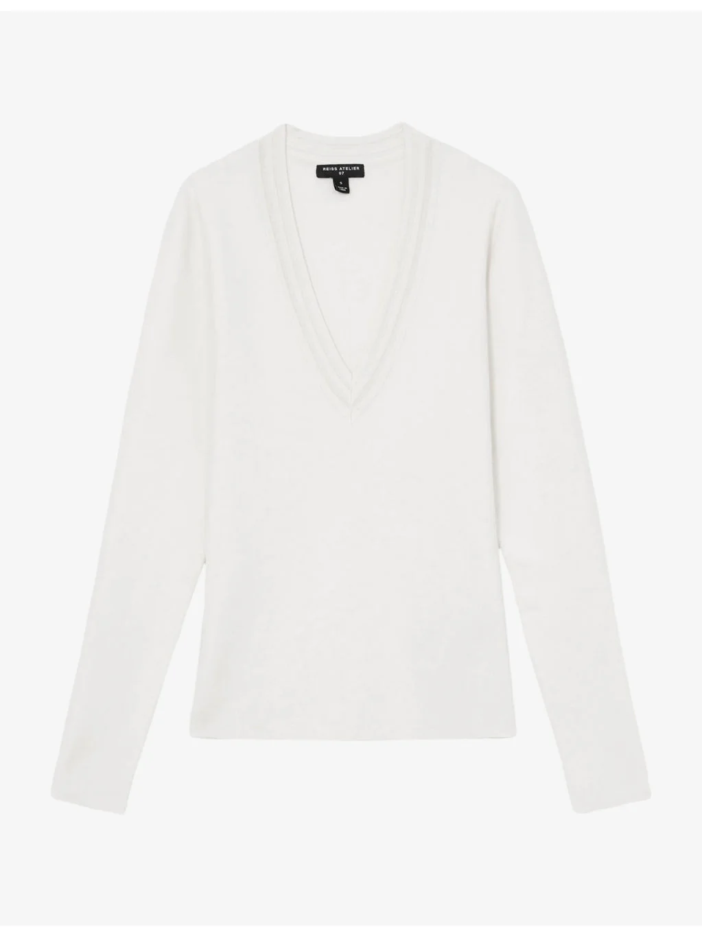 Reiss Atelier Evangeline V-Neck Silk-Blend Top - 1