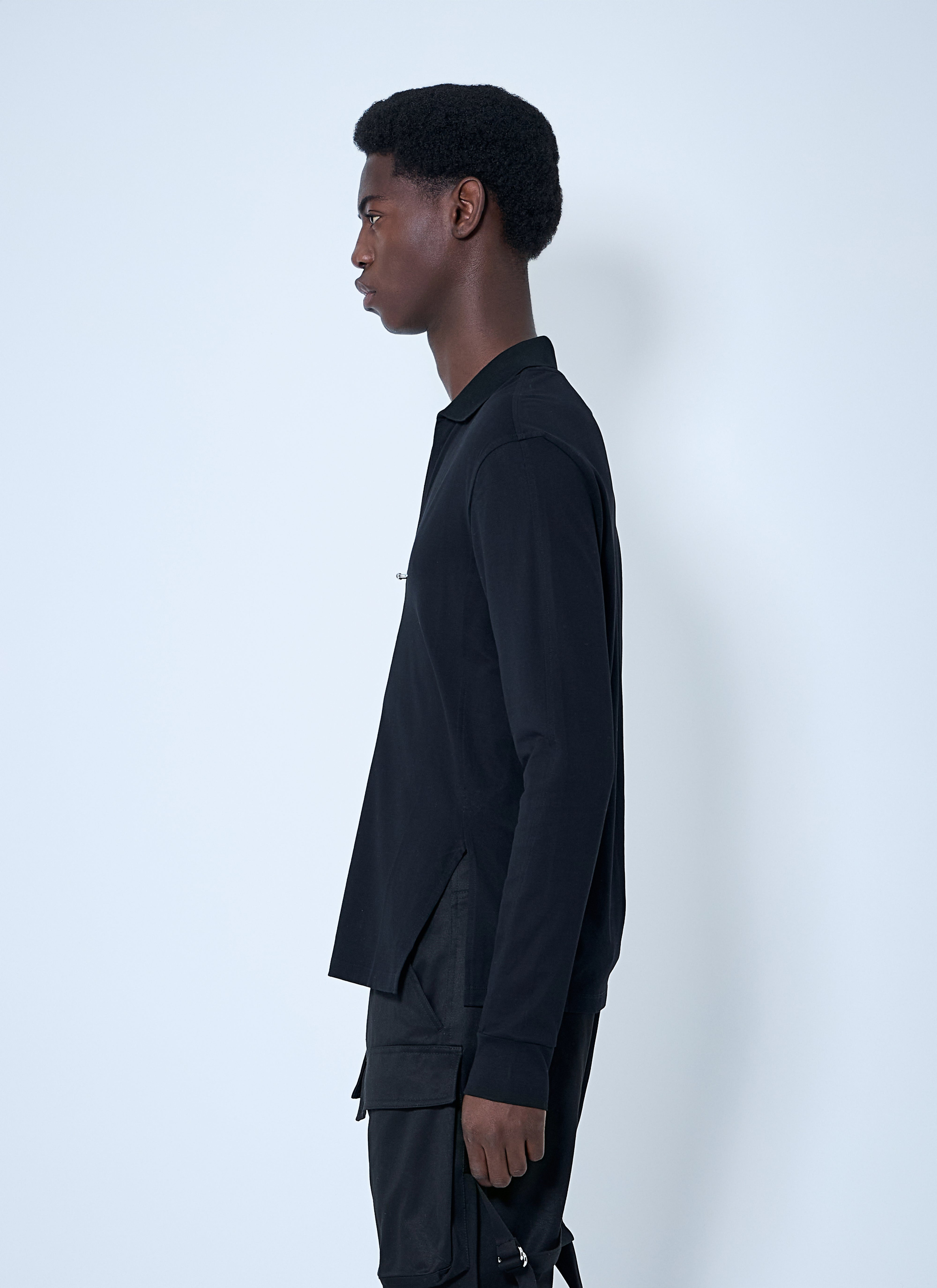 Mugler Men V Neck Shirt With Hardware - 3