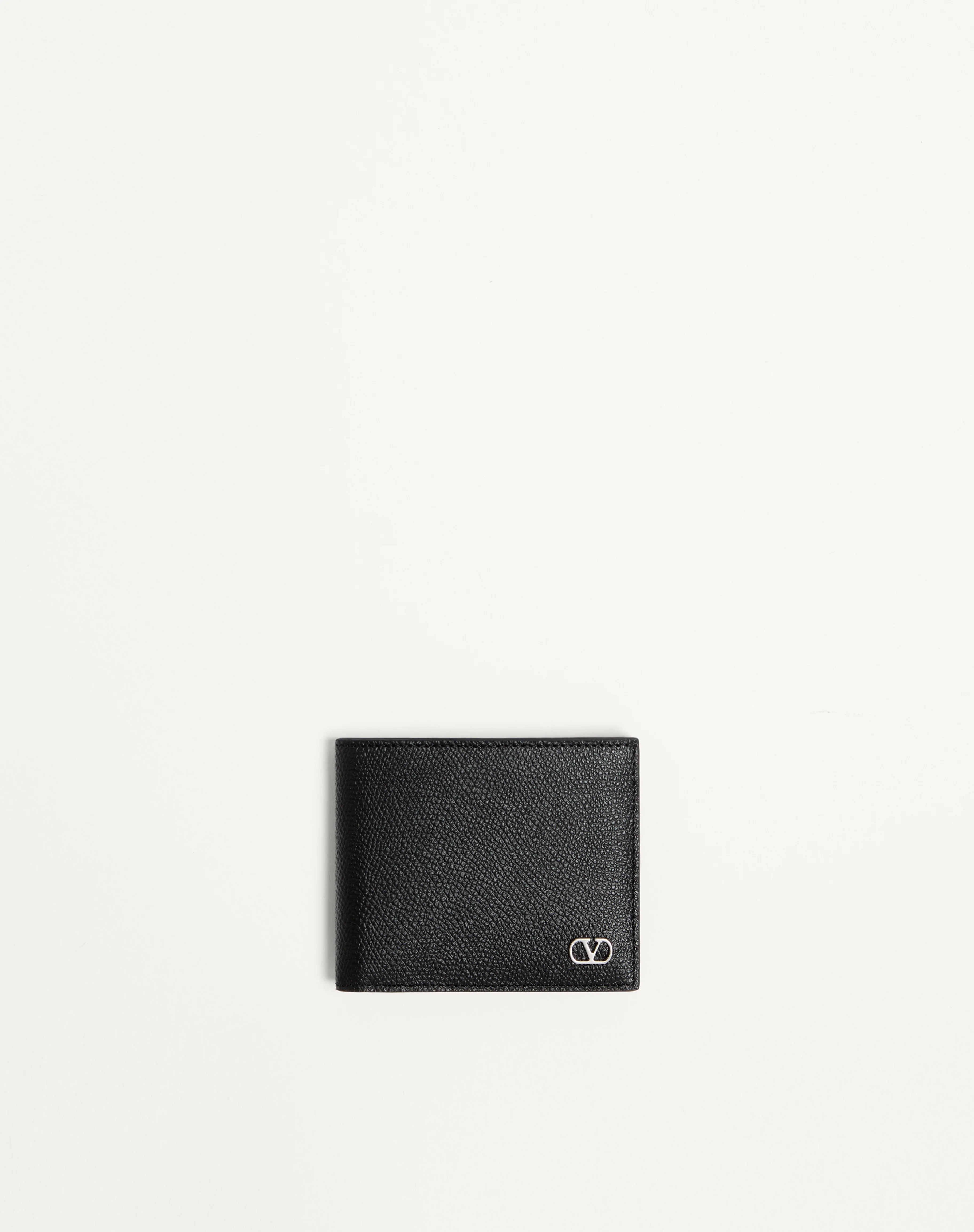 VLOGO SIGNATURE GRAINY CALFSKIN WALLET - 1