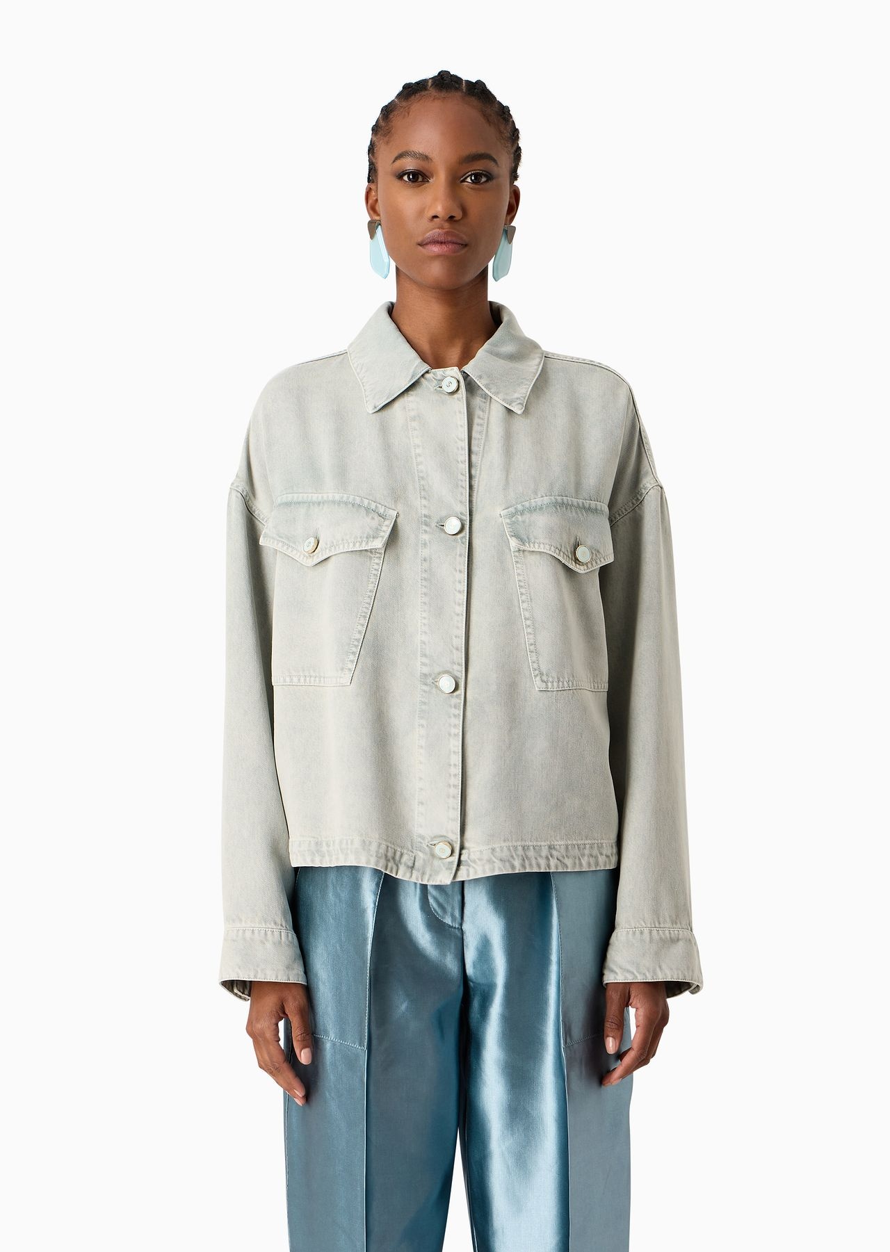 Denim Collection Lyocell shirt jacket - 2