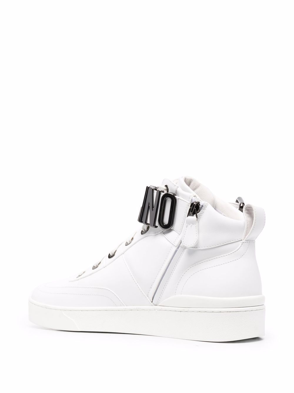 lettering logo high-top sneakers - 3