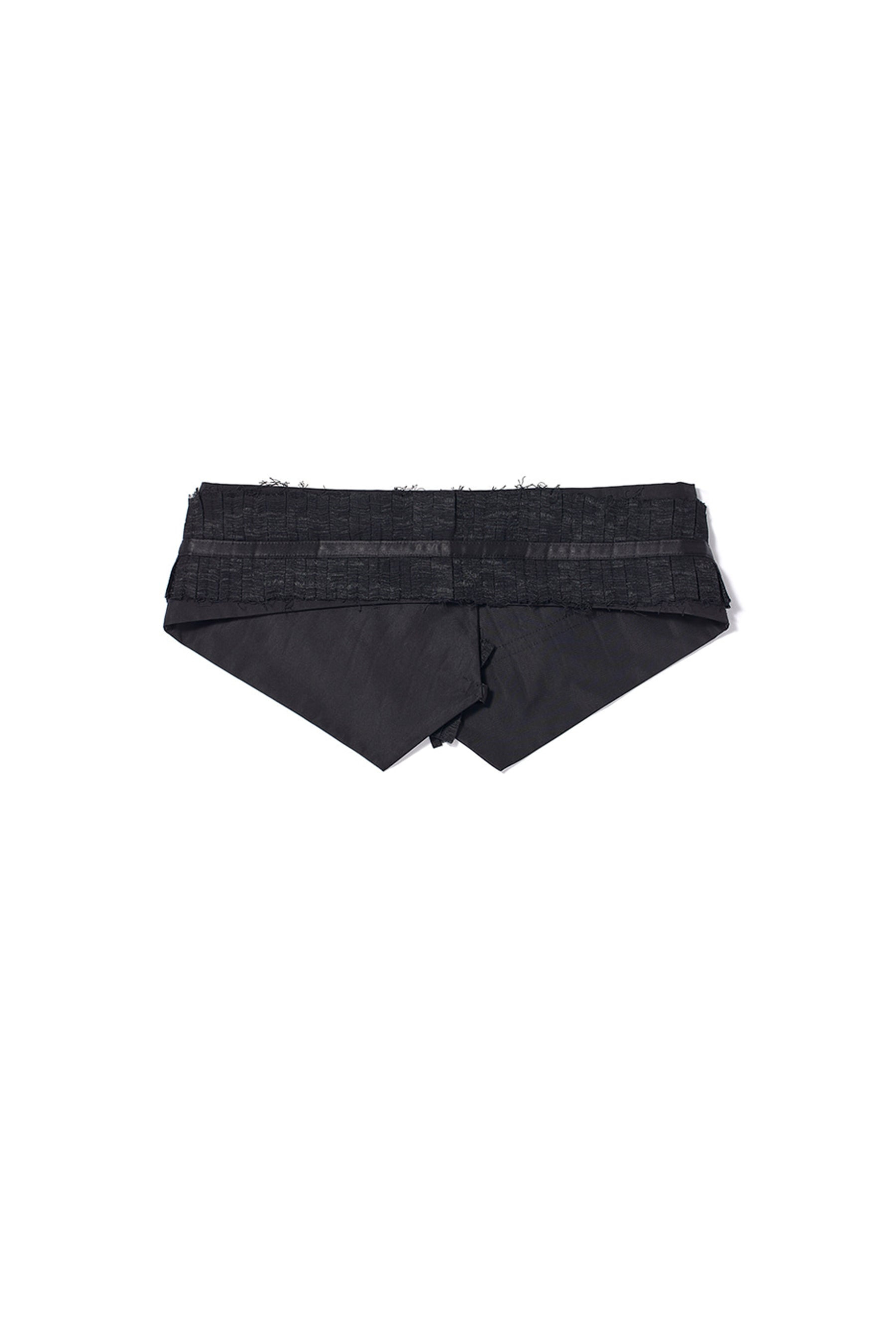 PLEATS LAYERED POUCH BELT / BLK - 6