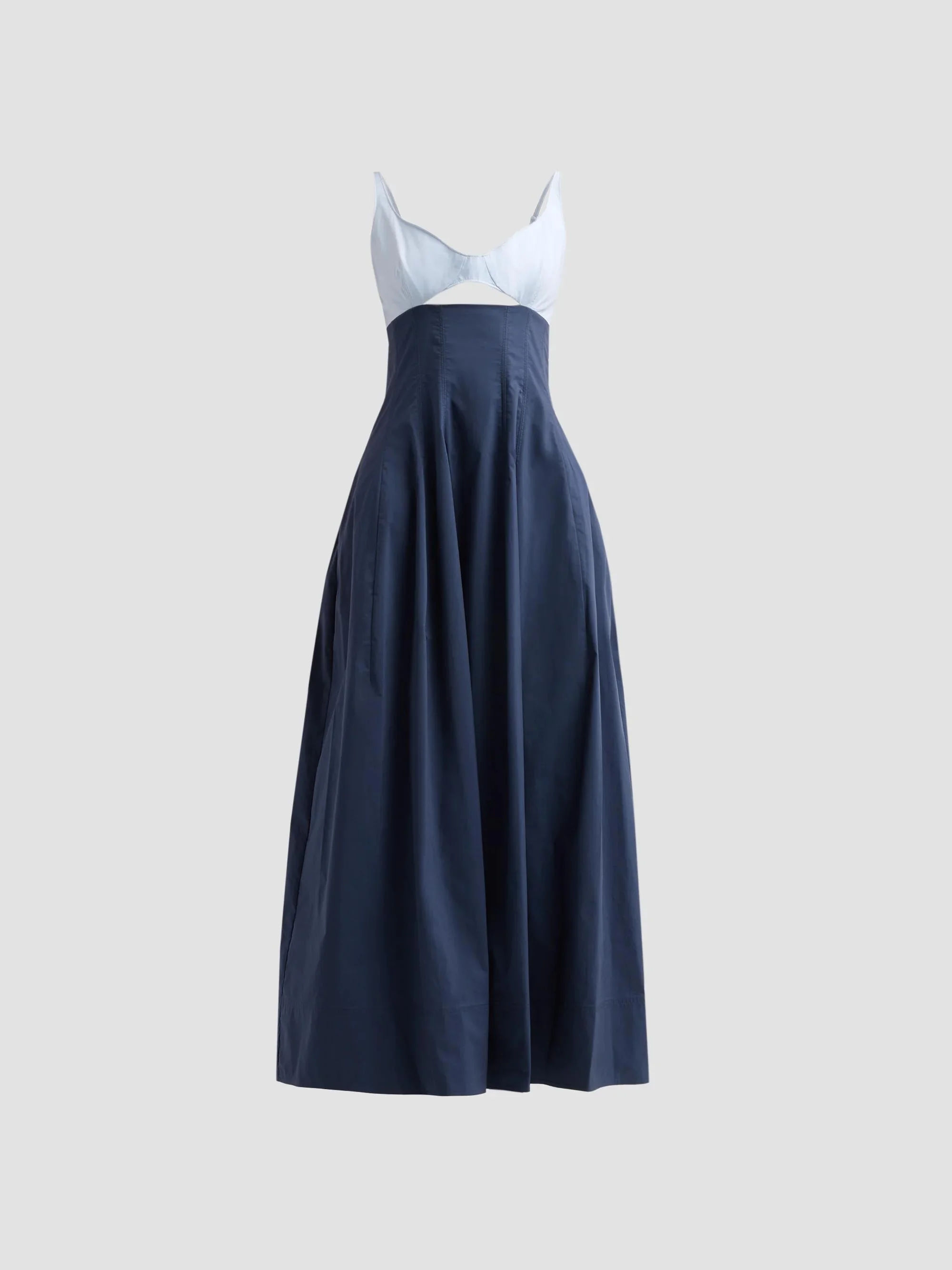 Women's Maddy Cotton-Blend Cut-Out Midi Dress - Midnight Periwinkle Sky Multi - 1