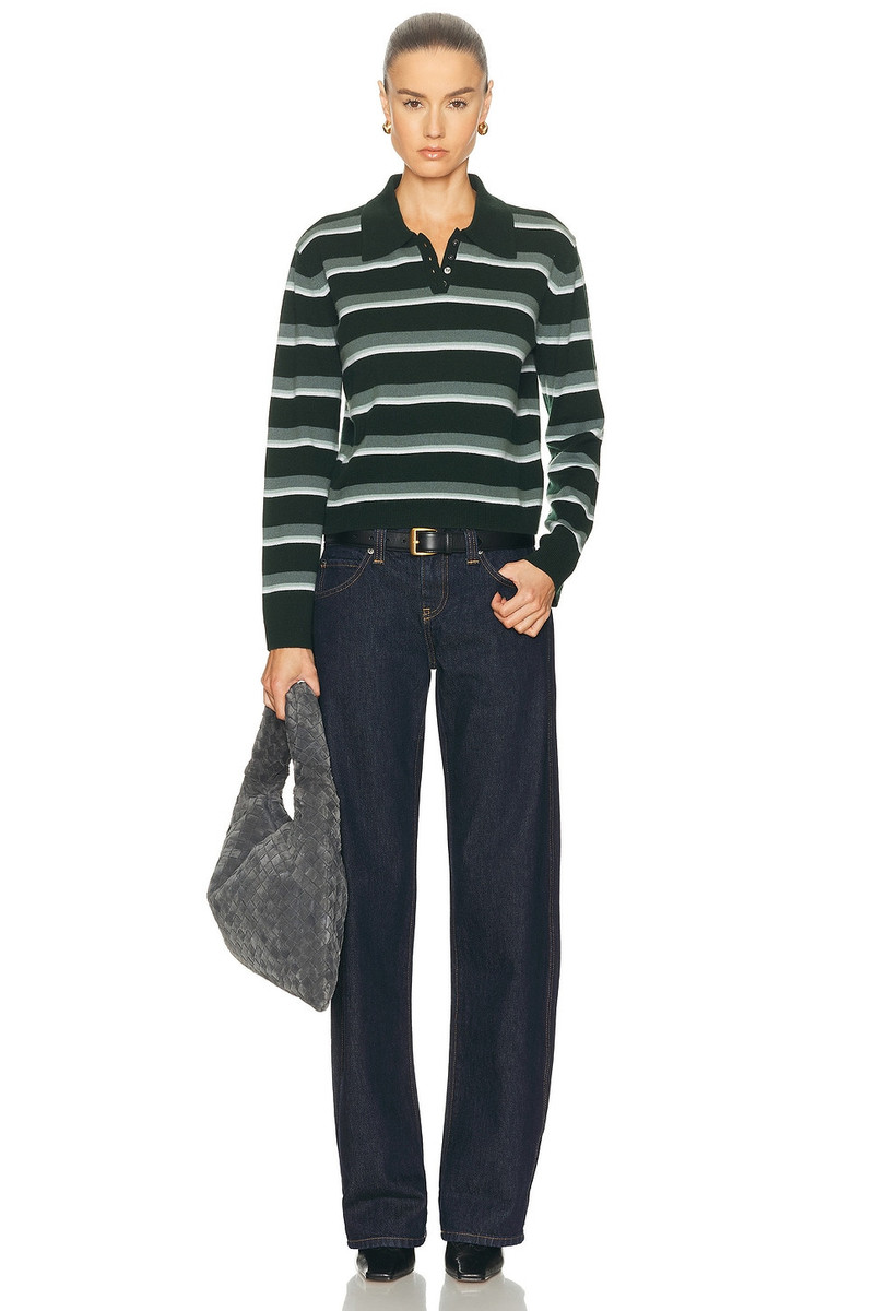 LESET Zoe Stripe Polo Top outlook