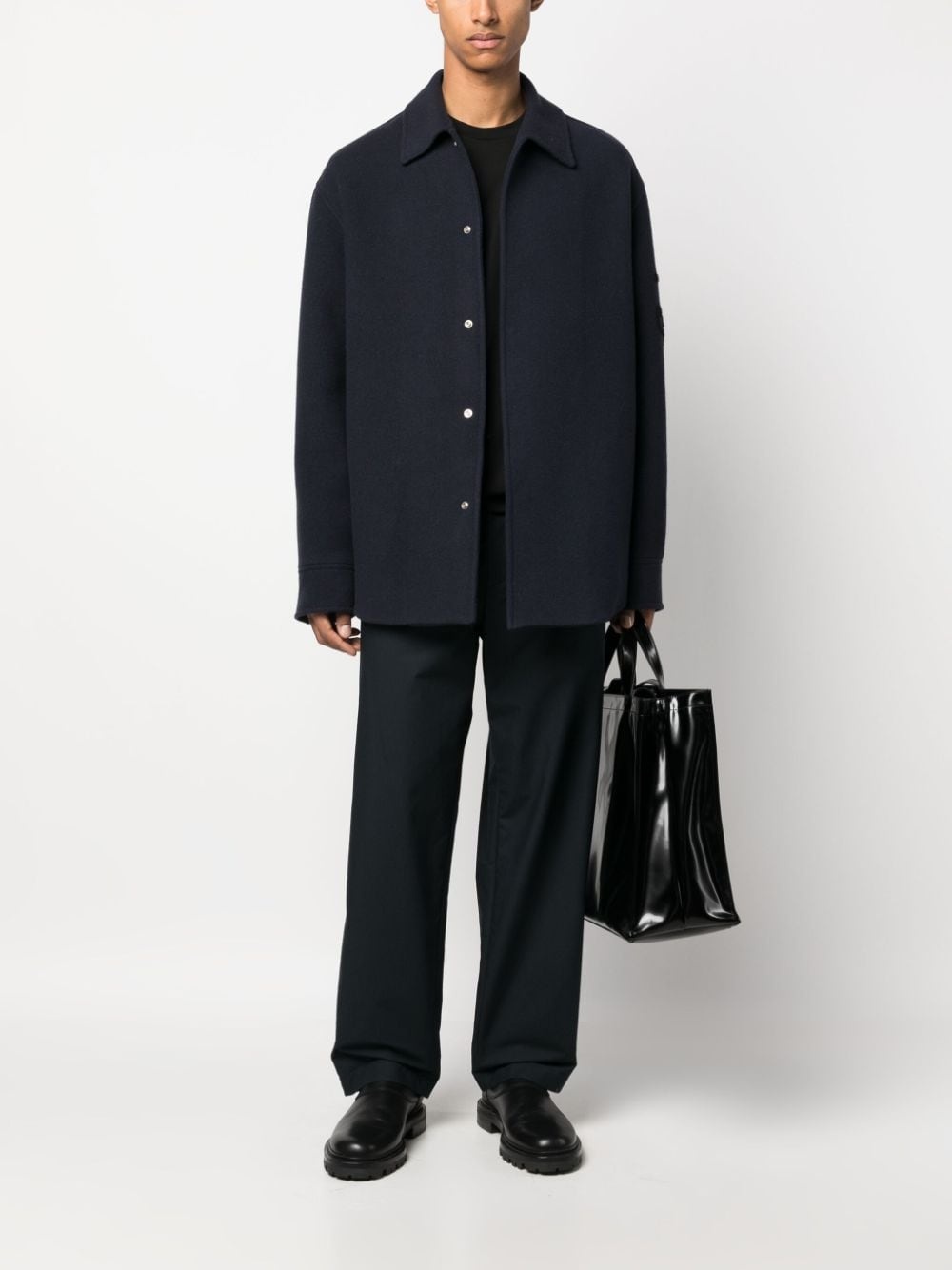 elasticated straight-leg trousers - 2