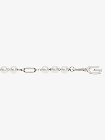 Givenchy G LINK NECKLACE IN METAL WITH PEARLS outlook