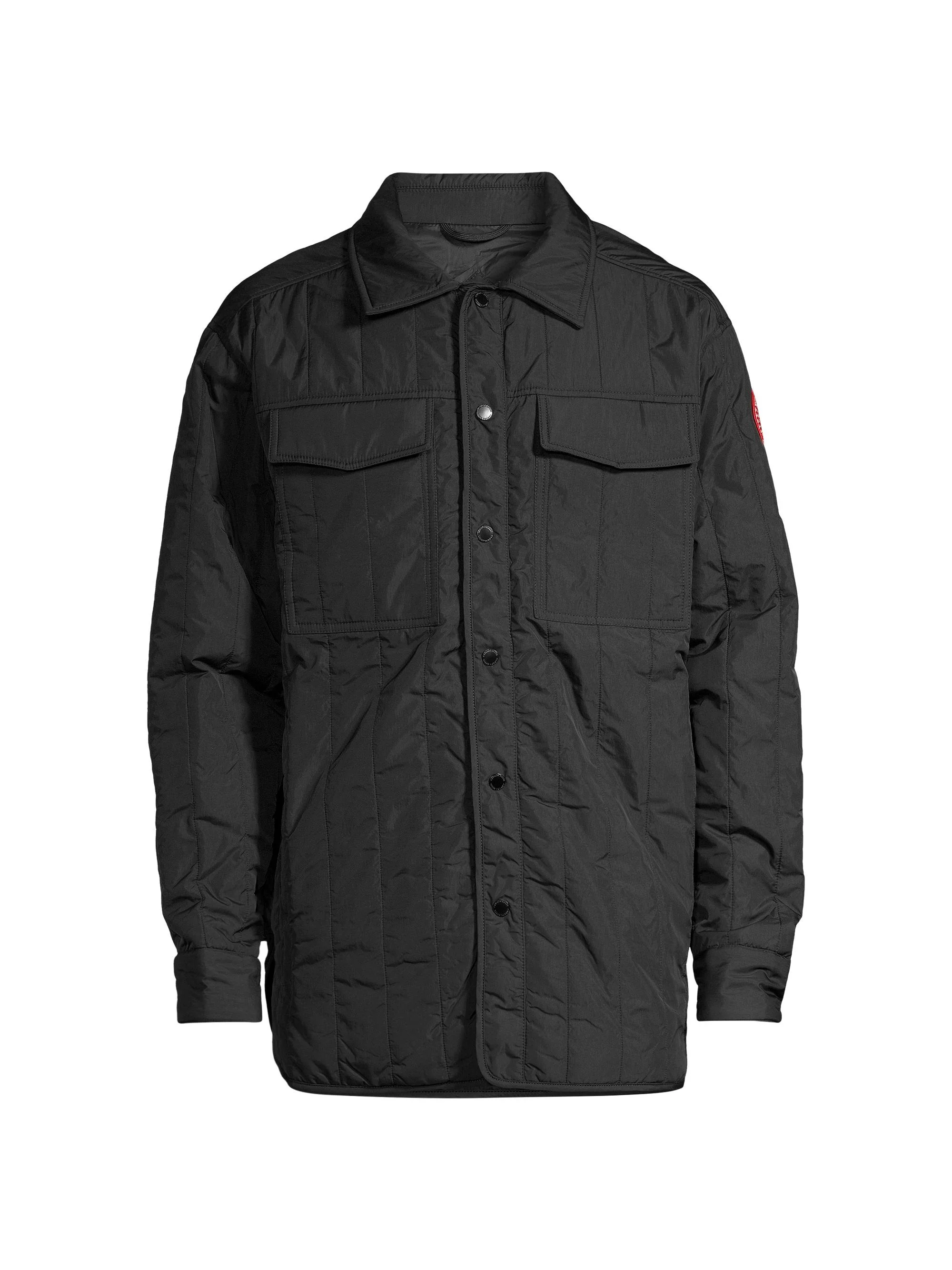 Men's Carlyle Quilted Shirt Jacket - Black - 1