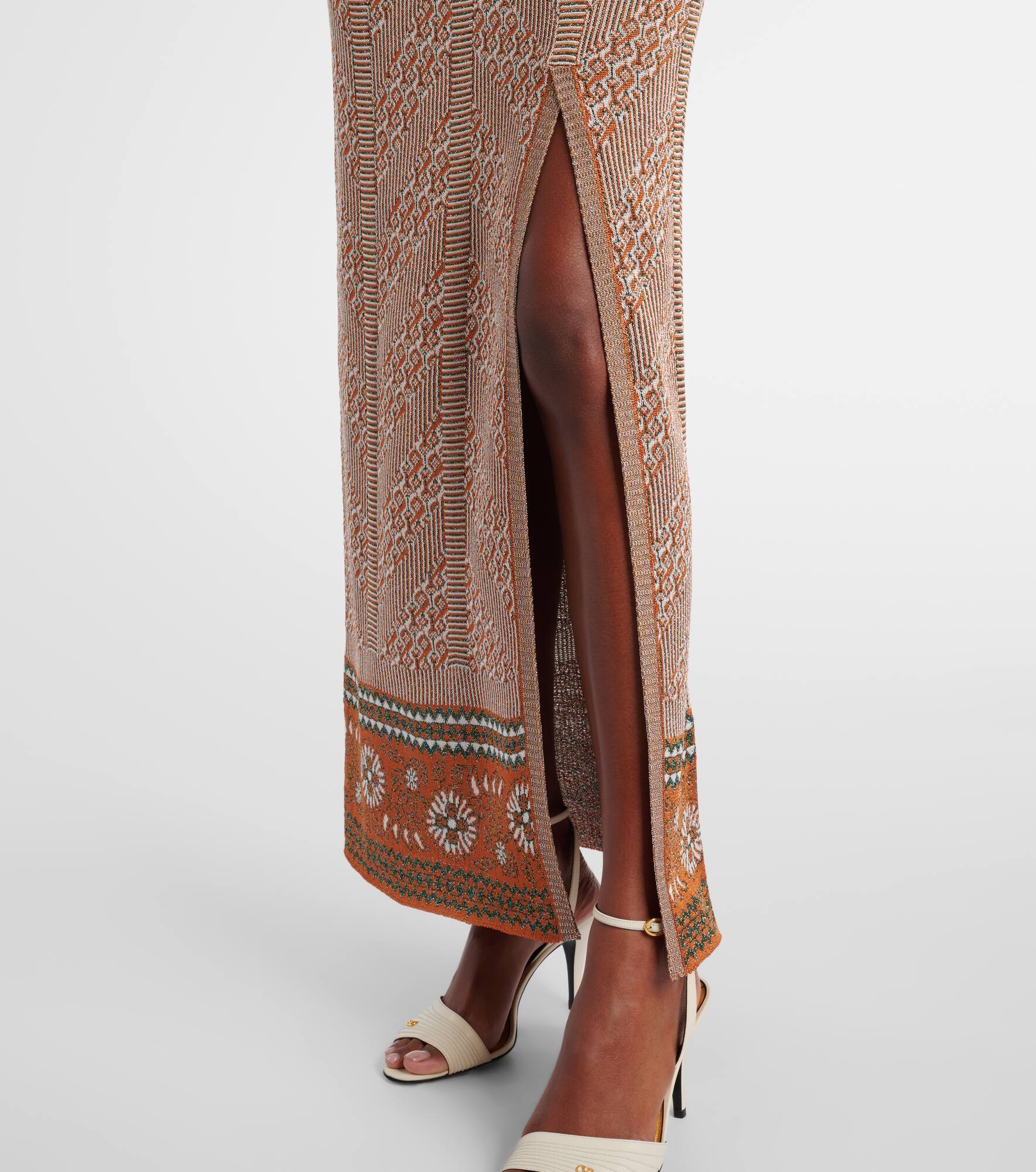 Jacquard lamé maxi dress - 5