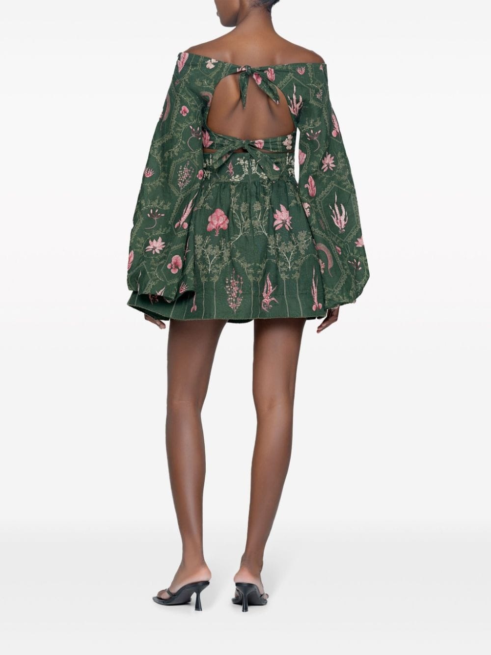 Nori Encaje floral-embroidered skirt - 3