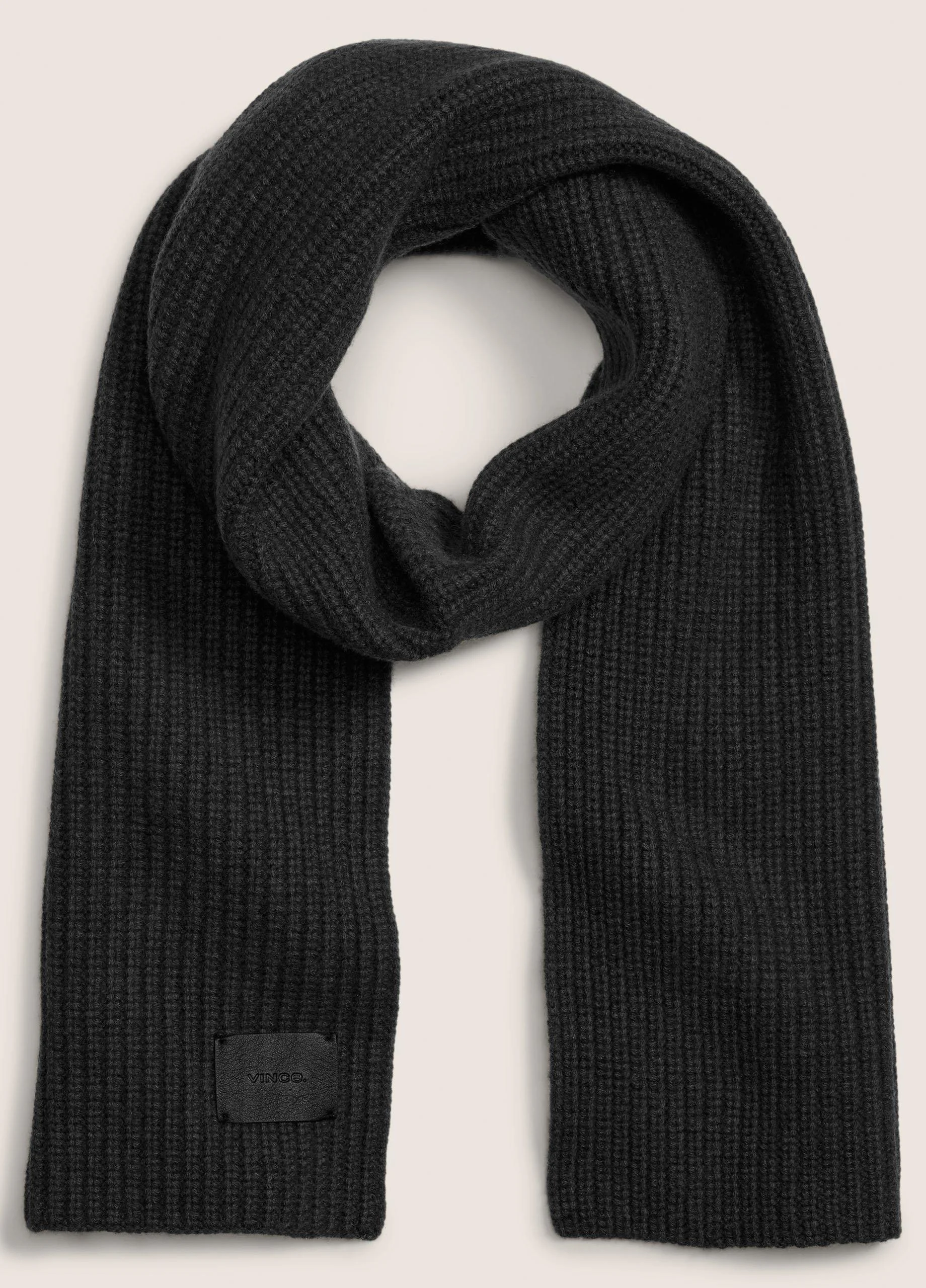 Cashmere Shaker-Stitch Scarf - 1