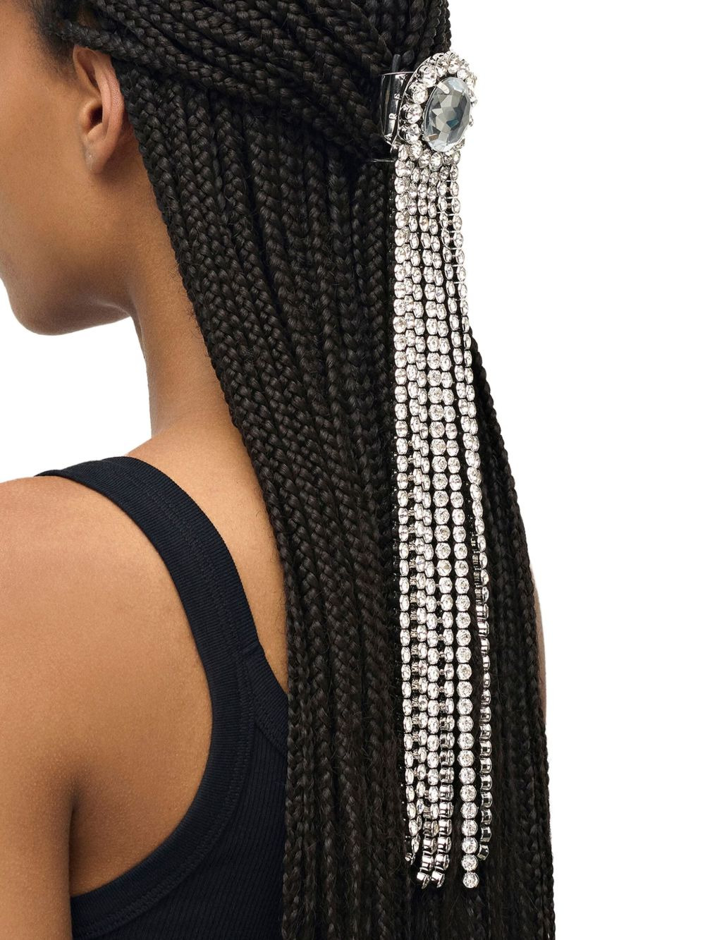 crystal-fringe ponytail holder - 3
