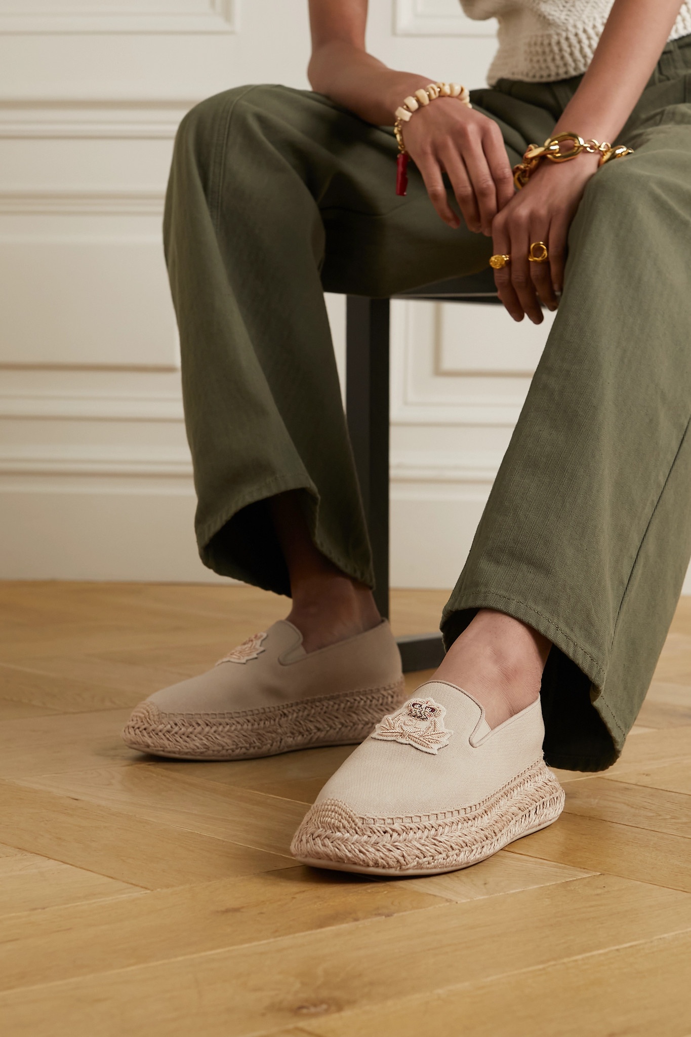 Espananou logo-appliquéd floral-print canvas espadrilles - 2