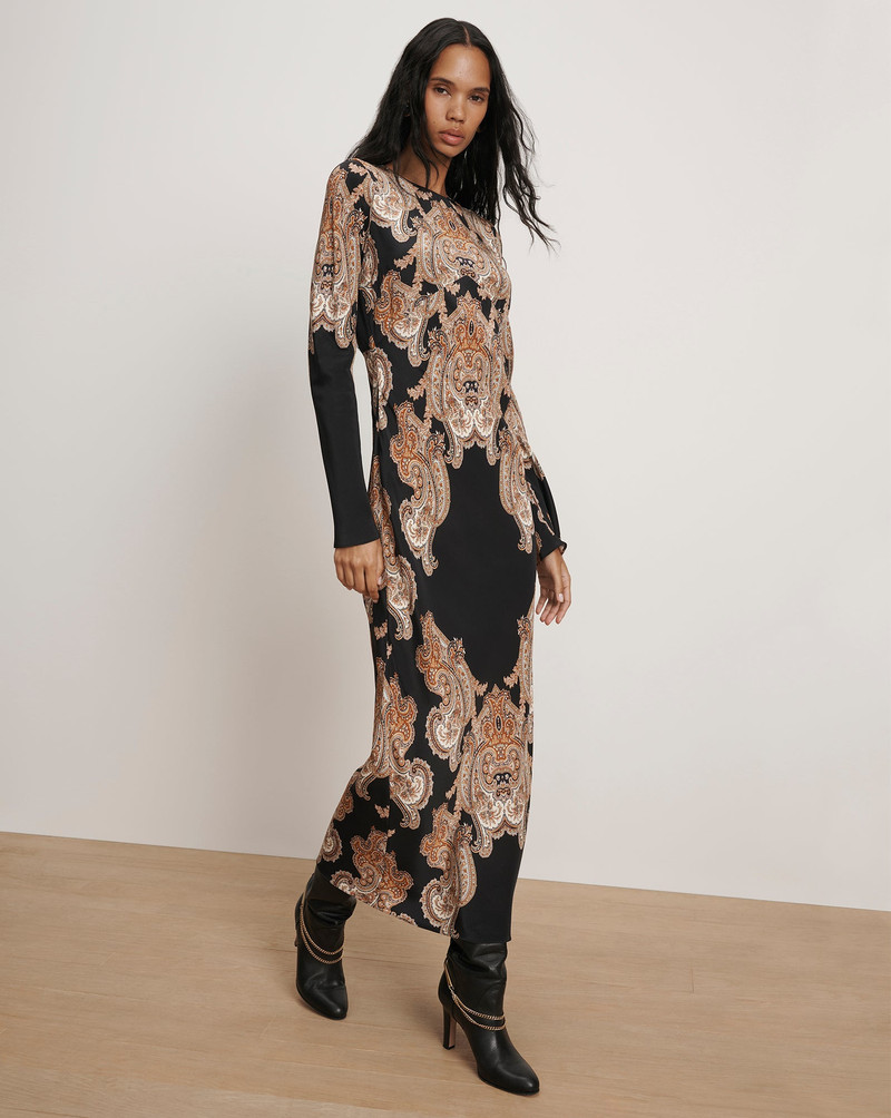 VERONICA BEARD LUPITA PAISLEY MIDI DRESS outlook