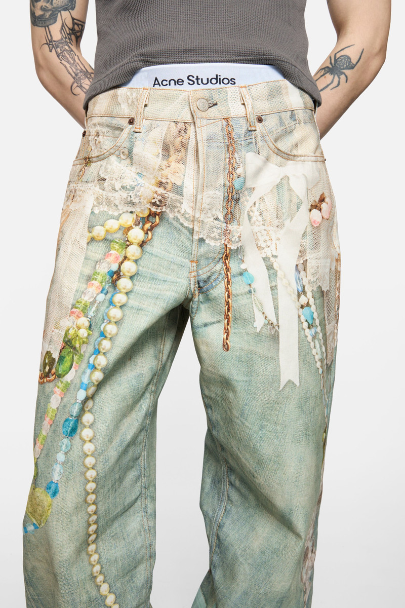 Loose fit jeans - 1981 - White/green 7