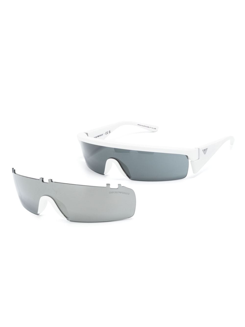 rectangle-frame interchangeable-lenses sunglasses - 2