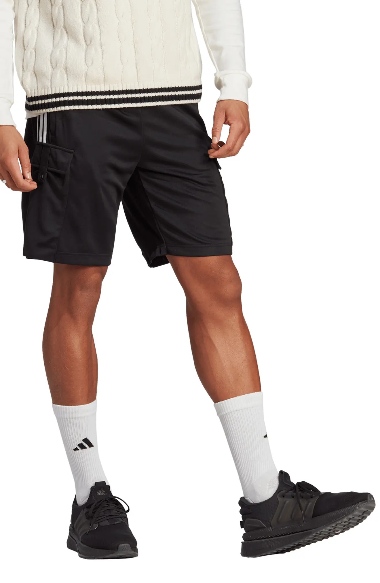 Tiro AEROREADY Recycled Polyester Cargo Shorts in Black/White - 3