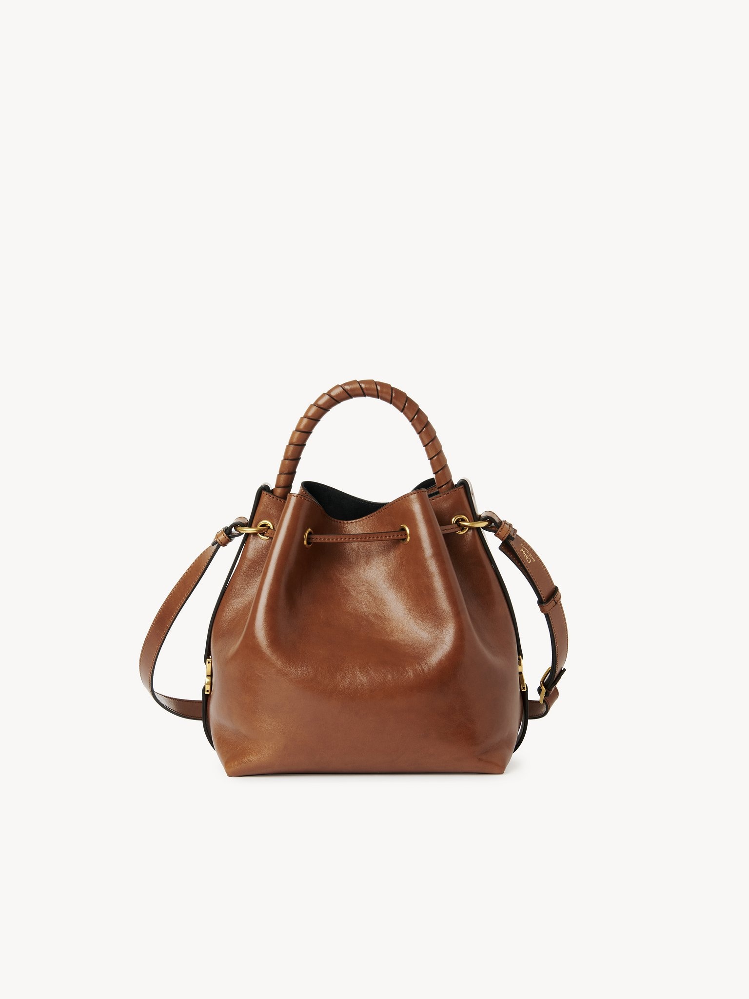 MARCIE BUCKET BAG IN SHINY LEATHER - 4