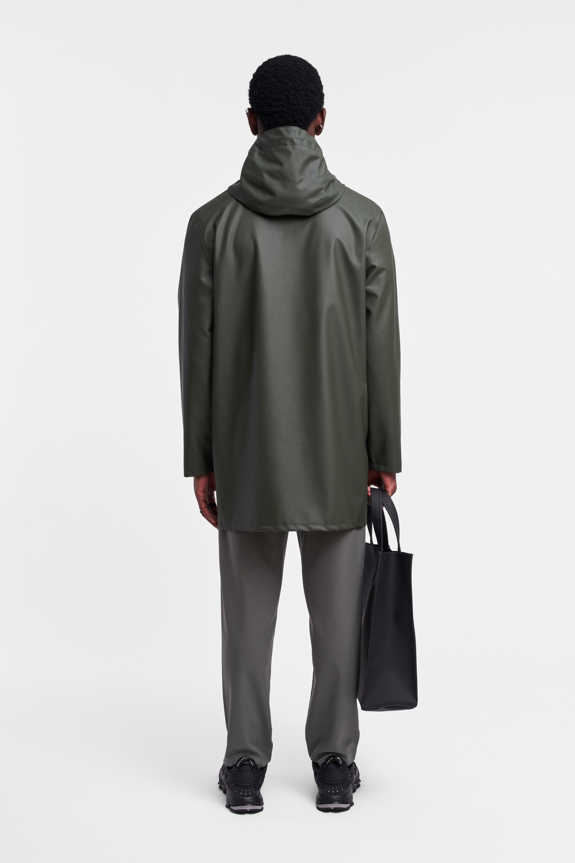 Stockholm Lightweight Zip Raincoat Green - 4
