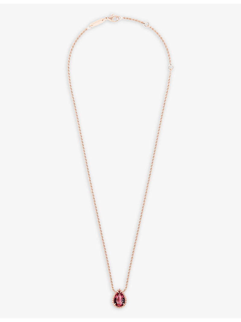 Serpent Boheme 18ct rose-gold and rhodolite pendant 1