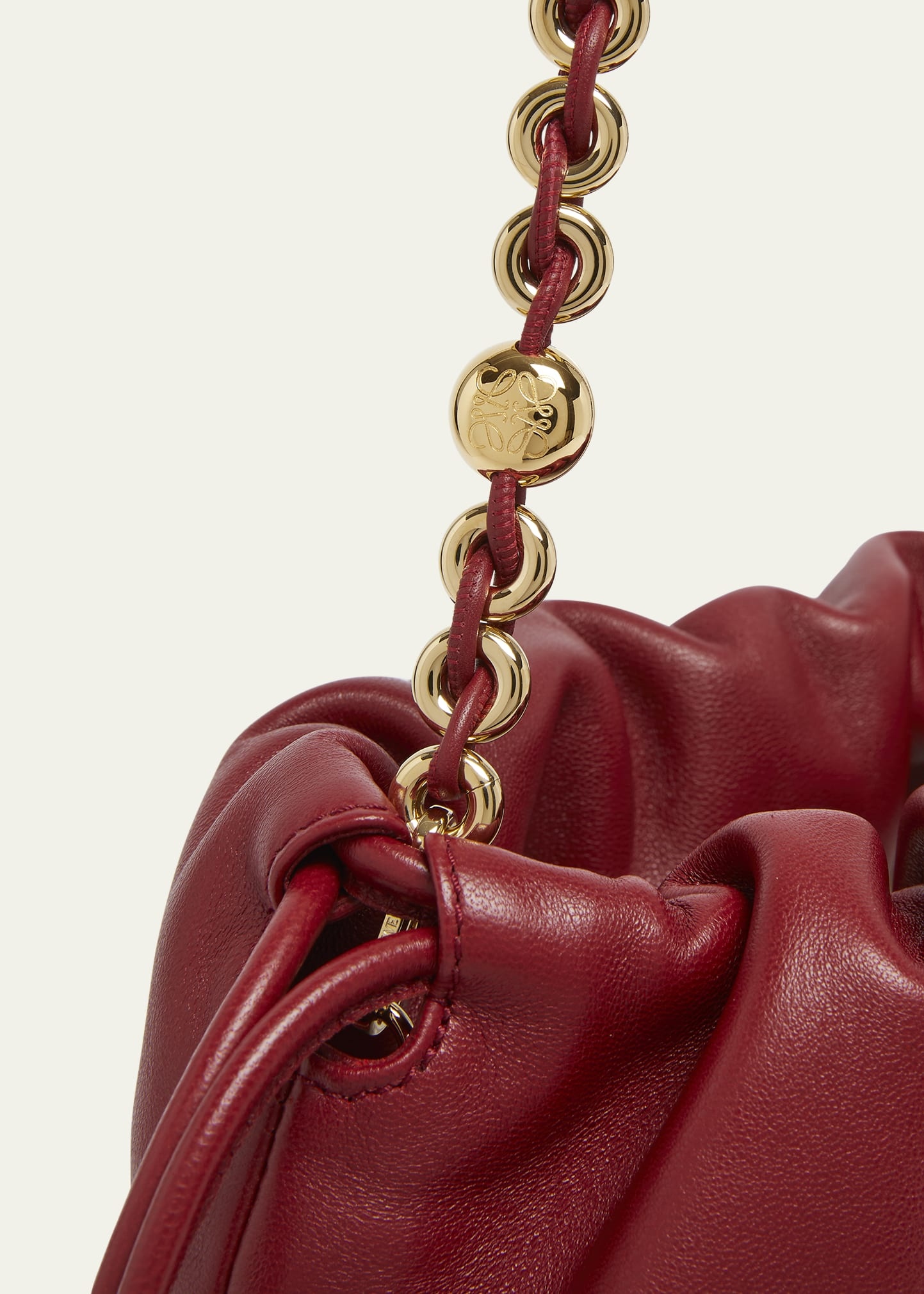 Flamenco Small Crossbody Bag in Napa Leather with Detachable Chain - 5