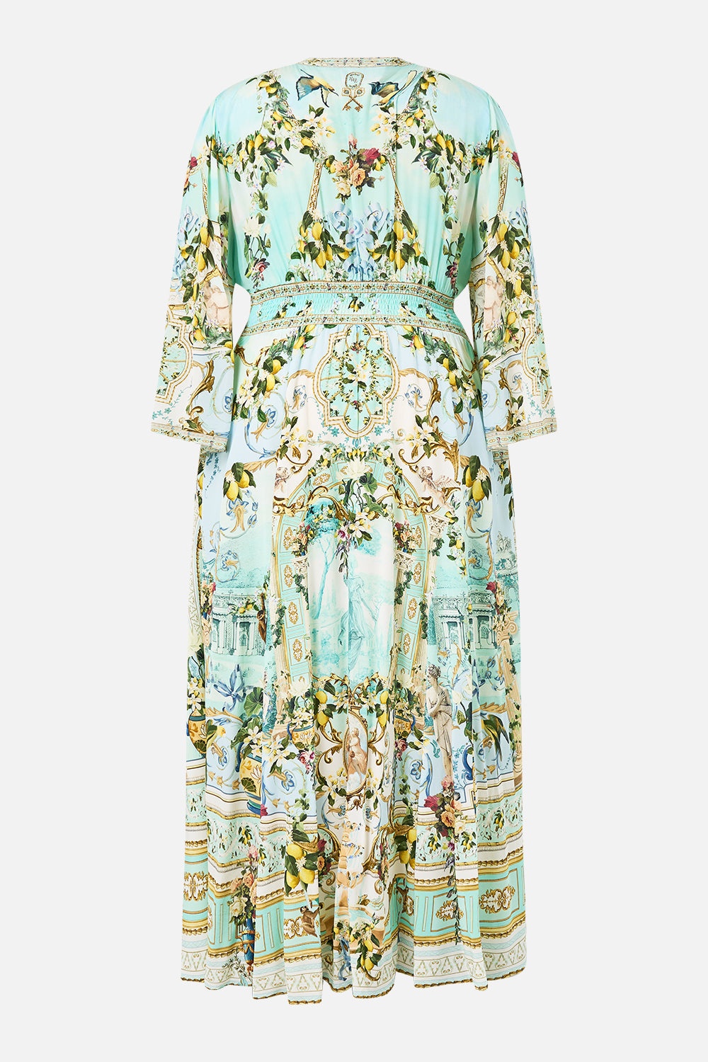 KIMONO SLEEVE DRESS WITH SHIRRING DETAIL - 12