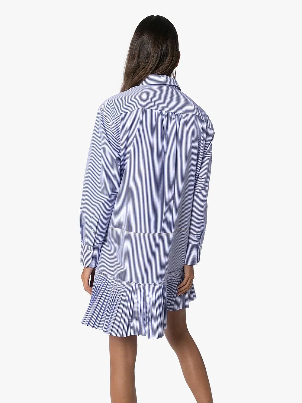 pinstriped cotton-poplin mini dress - 4