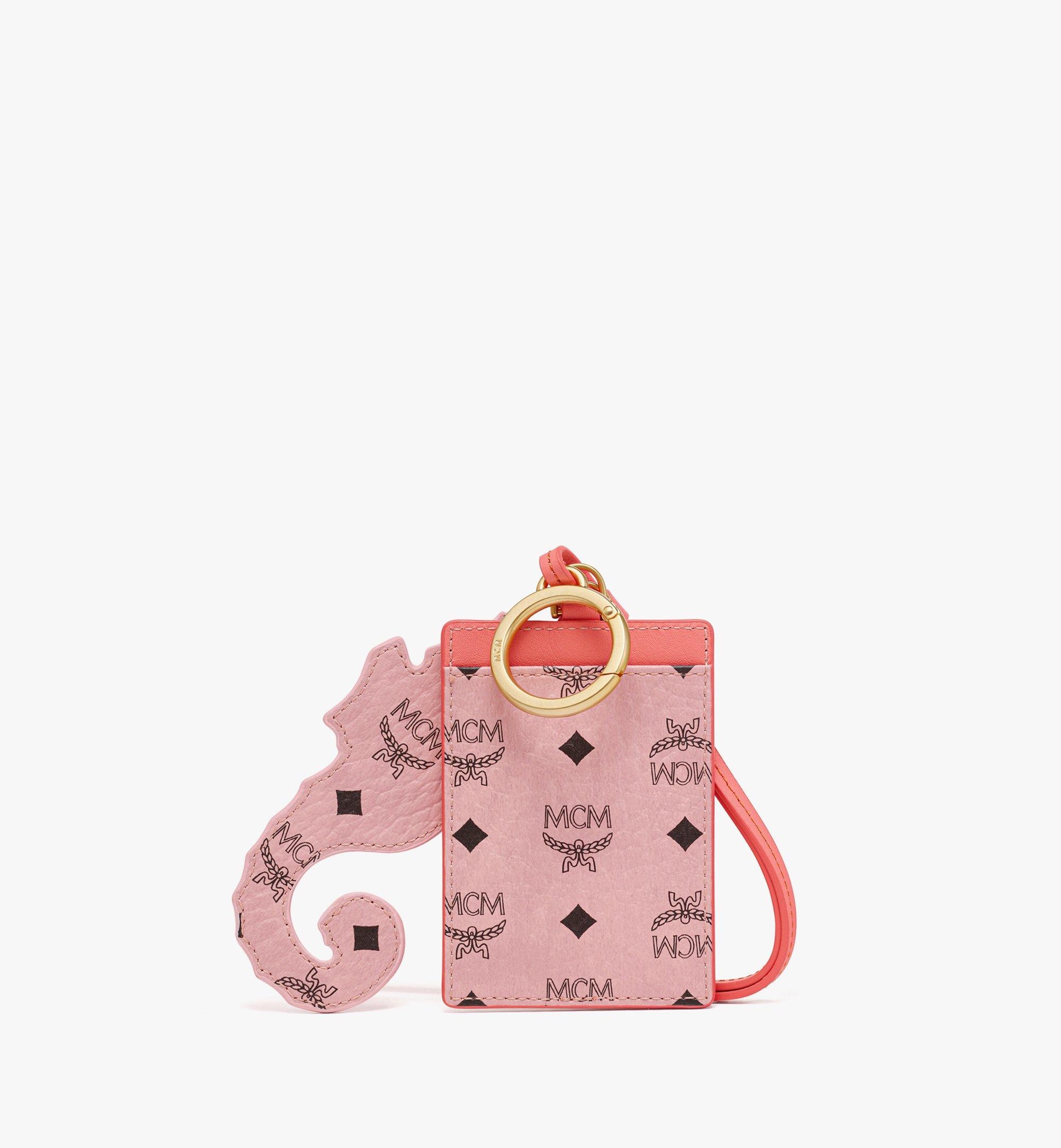 Aren Lanyard Card Case w/ Seahorse Charm in Visetos - 2